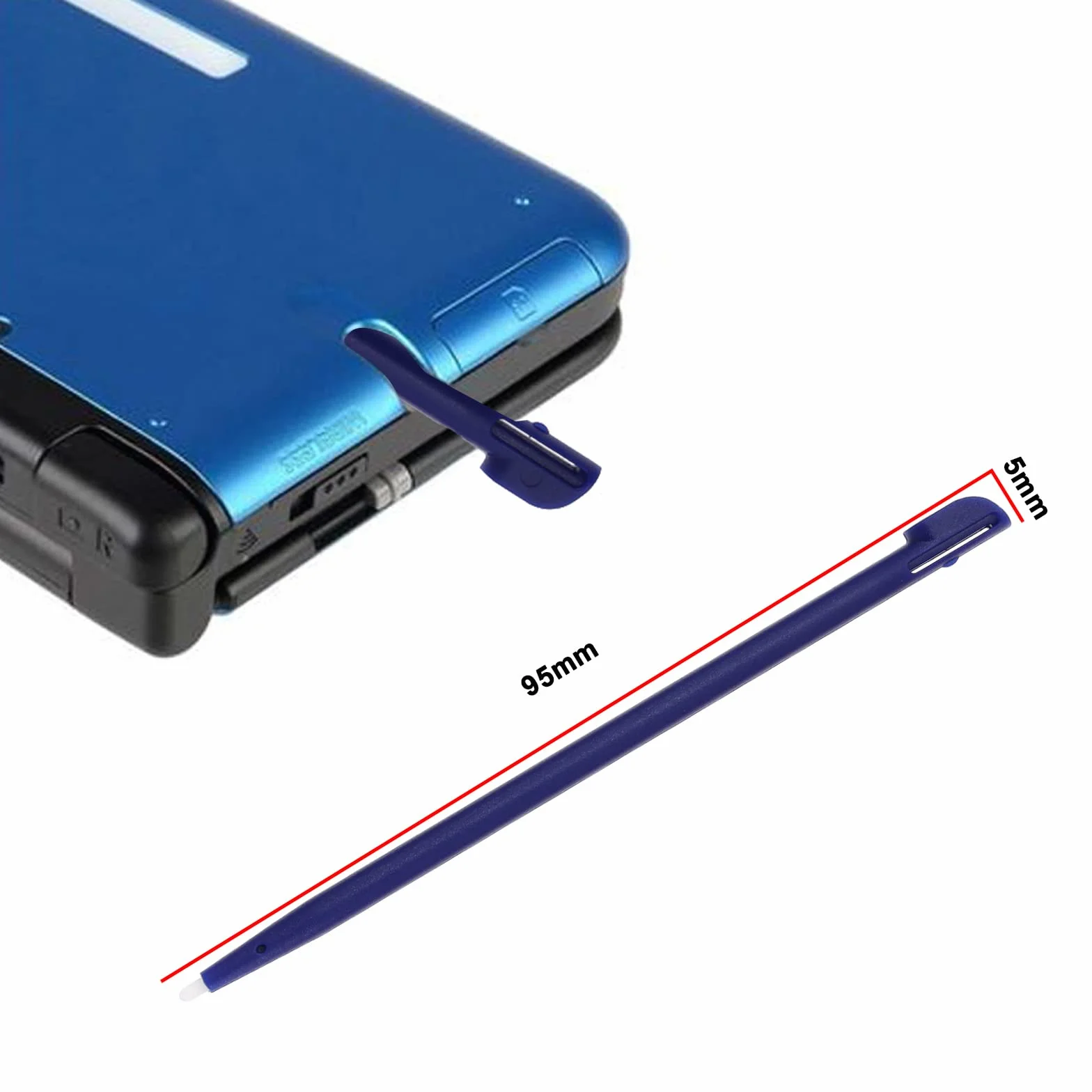 SG Store 10 szt. zamiennik rysika dotykowego kompatybilny z Nintendo 2DS końcówka długopisu konsola do gier rysik plastikowe akcesoria do konsoli do gier 95 mm