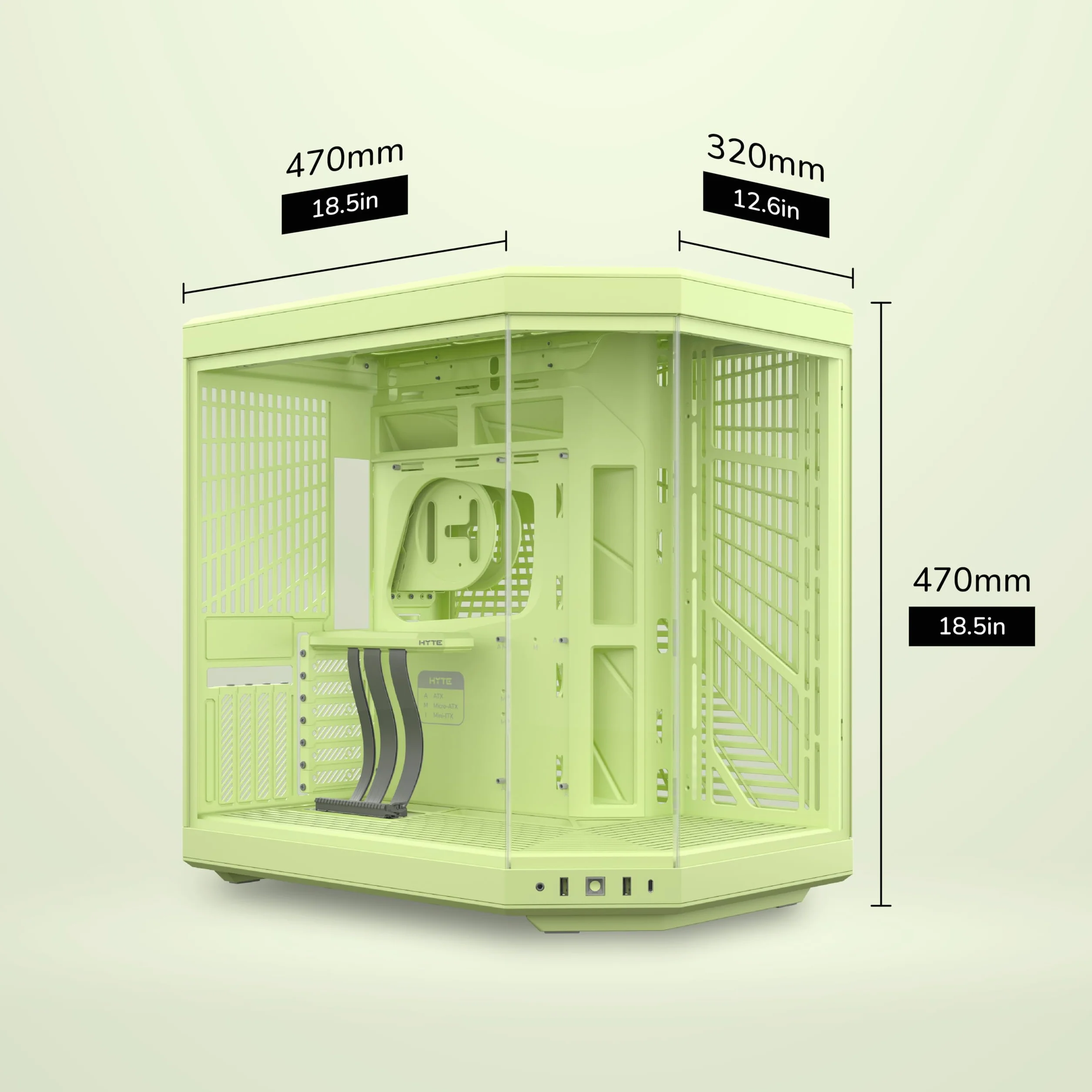 Hyte Y70 Mid-Tower ATX gamingowe etui na komputer stacjonarny - panoramiczne szkło hartowane - podwójna komora - obudowa o wysokim przepływie powietrza - kabel PCIe 4.0 w zestawie - nowa nowoczesna
