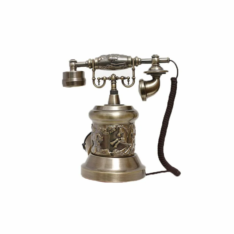 Telefon stacjonarny do domu, europejski telefon antyczny, telefon z tarczą obrotową, telefon stacjonarny retro, telefon stacjonarny na biurko, telefon przewodowy do domu i dekoracji, mosię