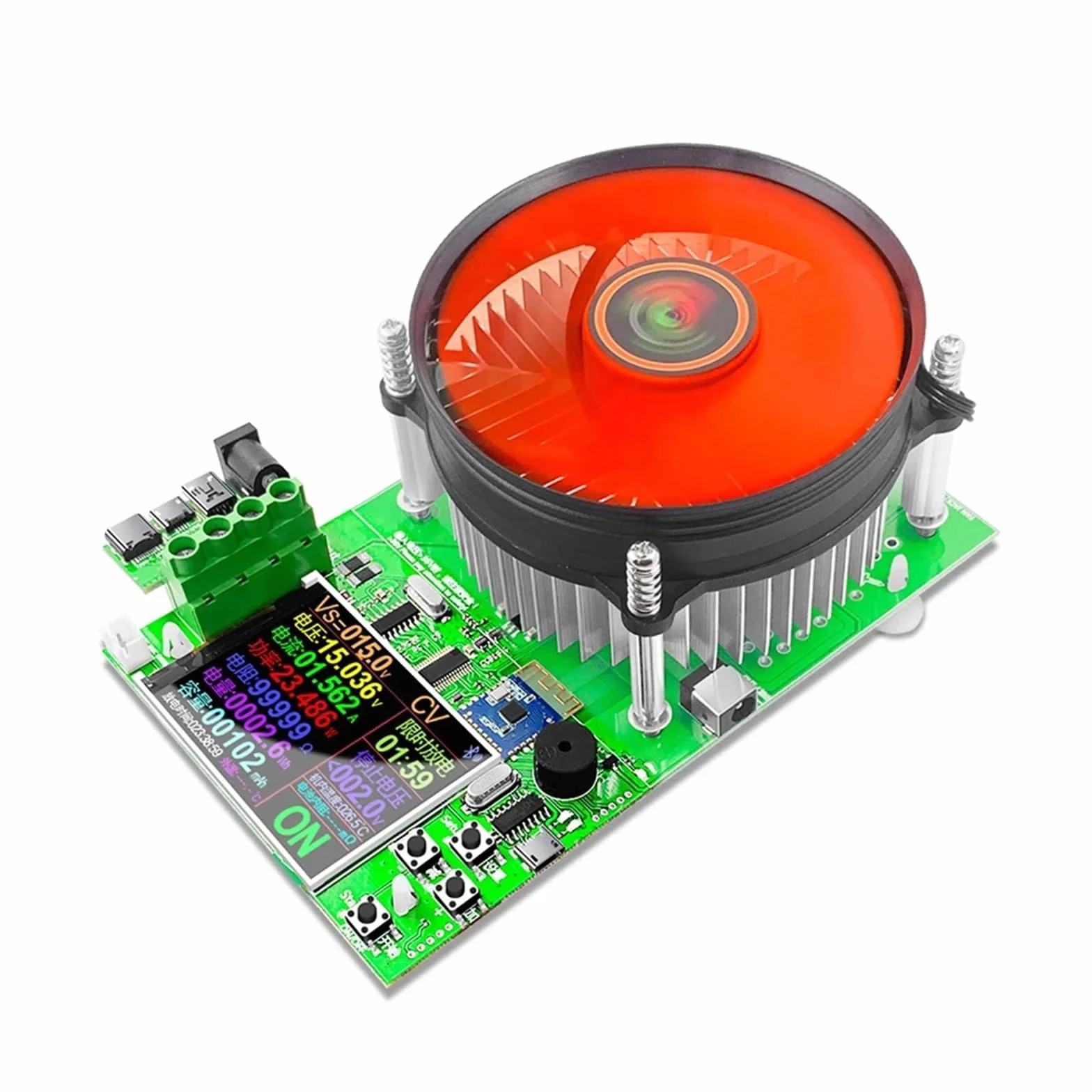 DL24/P 150W/180W 2.4" DC USB Tester Electronic Load 18650 Car Battery Capacity Monitor Discharge Charge Power Meter(150W)