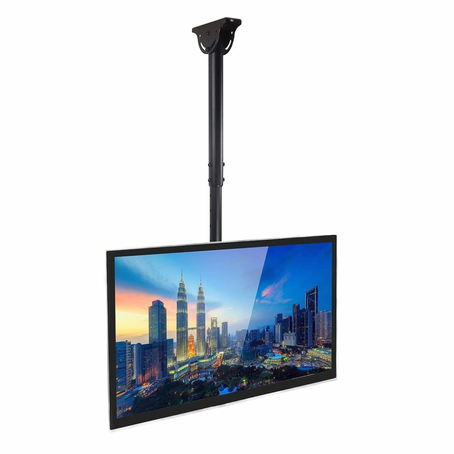 Uniwersalny stojak pod telewizor, uchwyt do telewizora - uchwyt sufitowy do telewizora, regulowana wysokość, pełny zakres ruchu, obrót o 360 stopni, nachylenie, obrotowy