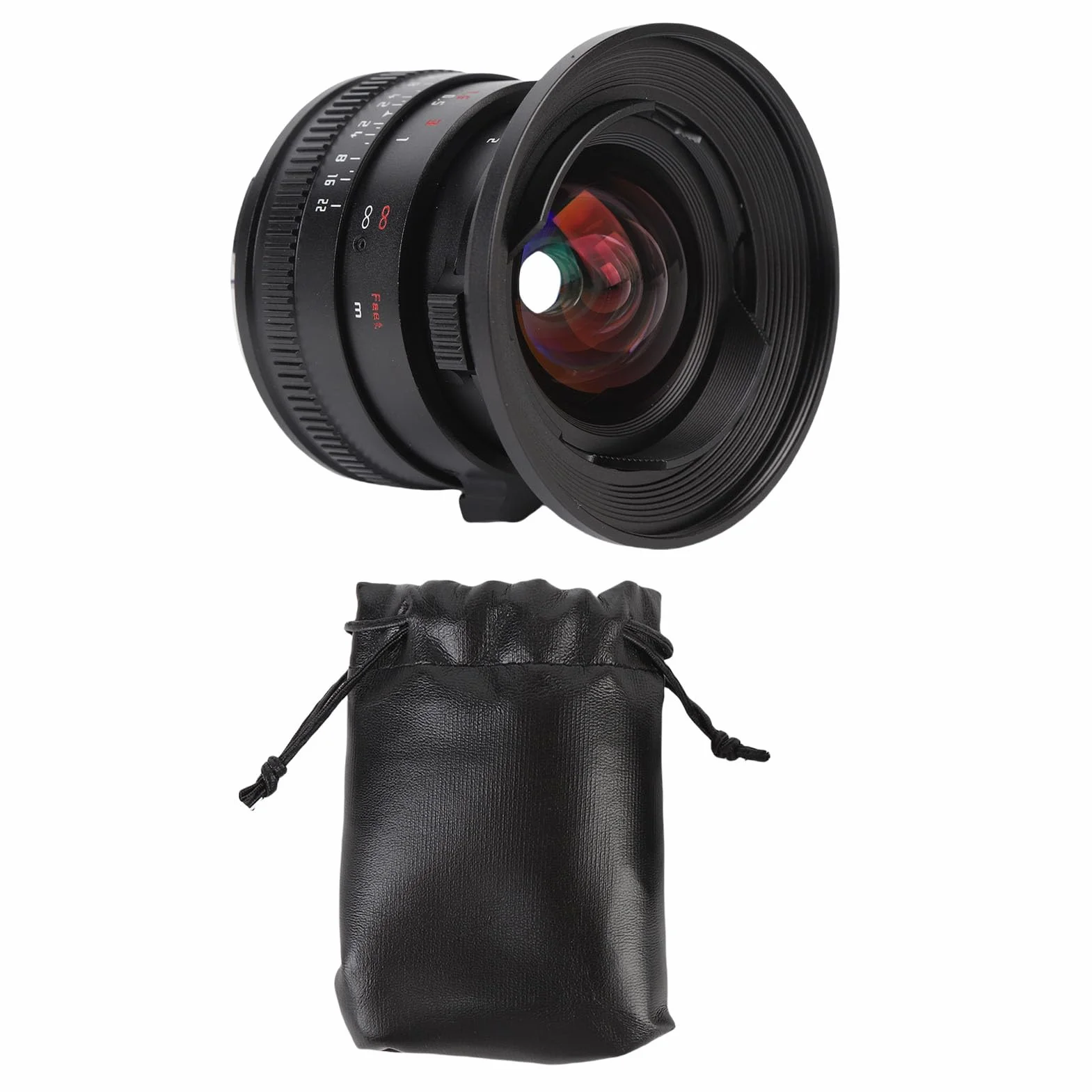 Fabater Obiektyw Stałoogniskowy 12 Mm F2.0 z ręczną regulacją Ostrości Prime APS-C Pasuje do Kamer z Mocowaniem M4/3 do G1 G2 G3 G5 G6 GF8 GF9 GH5 GH6, M1, M2 E-P1, E-P2, E-P3, Wydajność (BLACK)