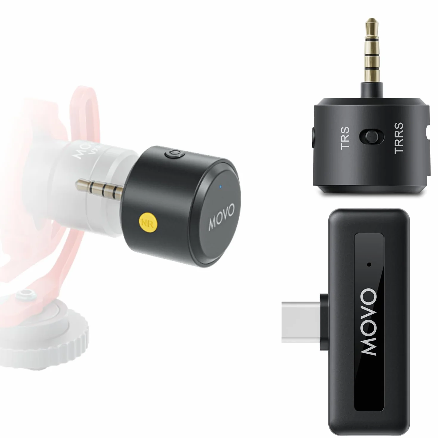 Movo WM-VXR10 bezprzewodowy adapter mikrofonowy do urządzeń USB-C/iPhone 15 i nowszych/Android - kompatybilny z VXR10, VXR10-PRO i Rode VideoMicro