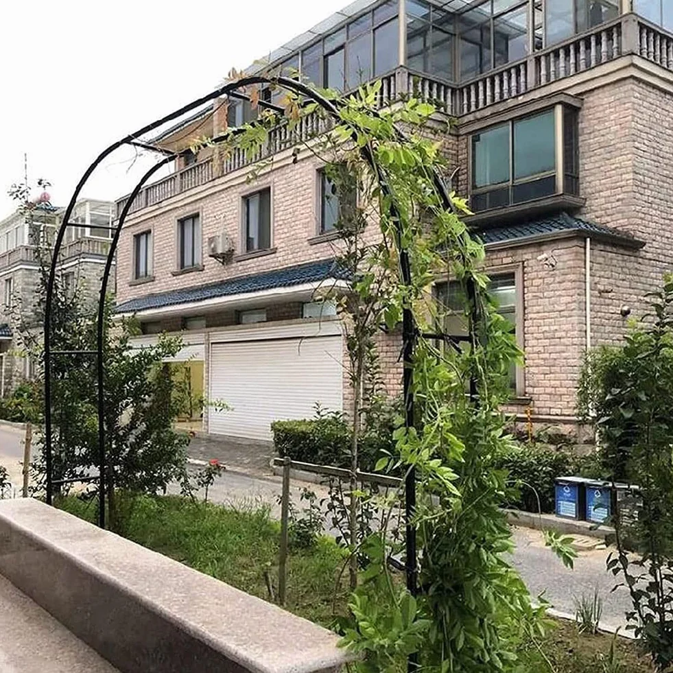 Łuk ogrodowy 120-350 cm kratowy dla roślin pnących czarna rama W3M H2