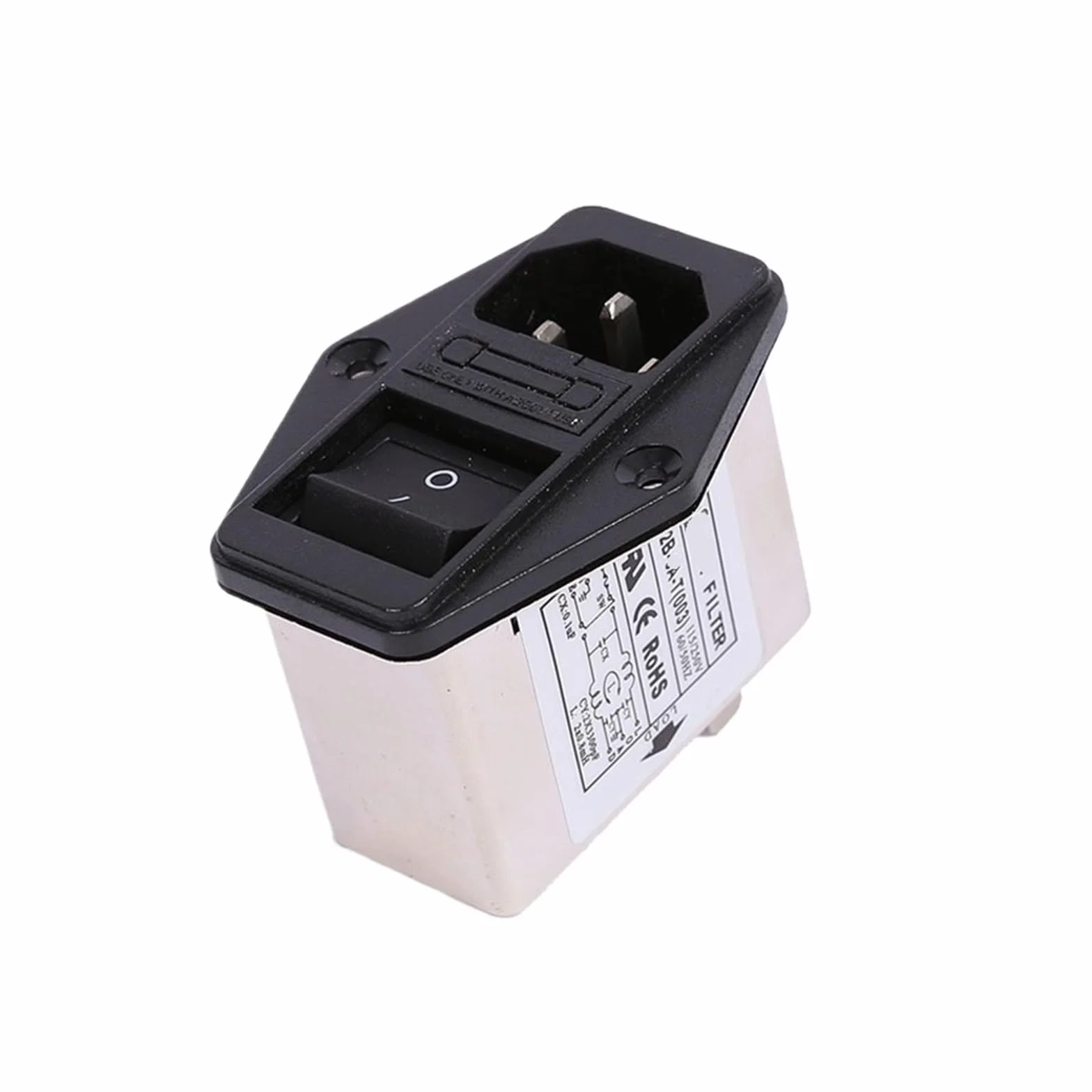 Filtr zasilania do gniazdka elektrycznego z wyłącznikiem 220 V, podwójne zabezpieczenie, CW2B-3A/6A/10A-T | CW2B -3A -T 003 Pojedyncze zabezpieczenie