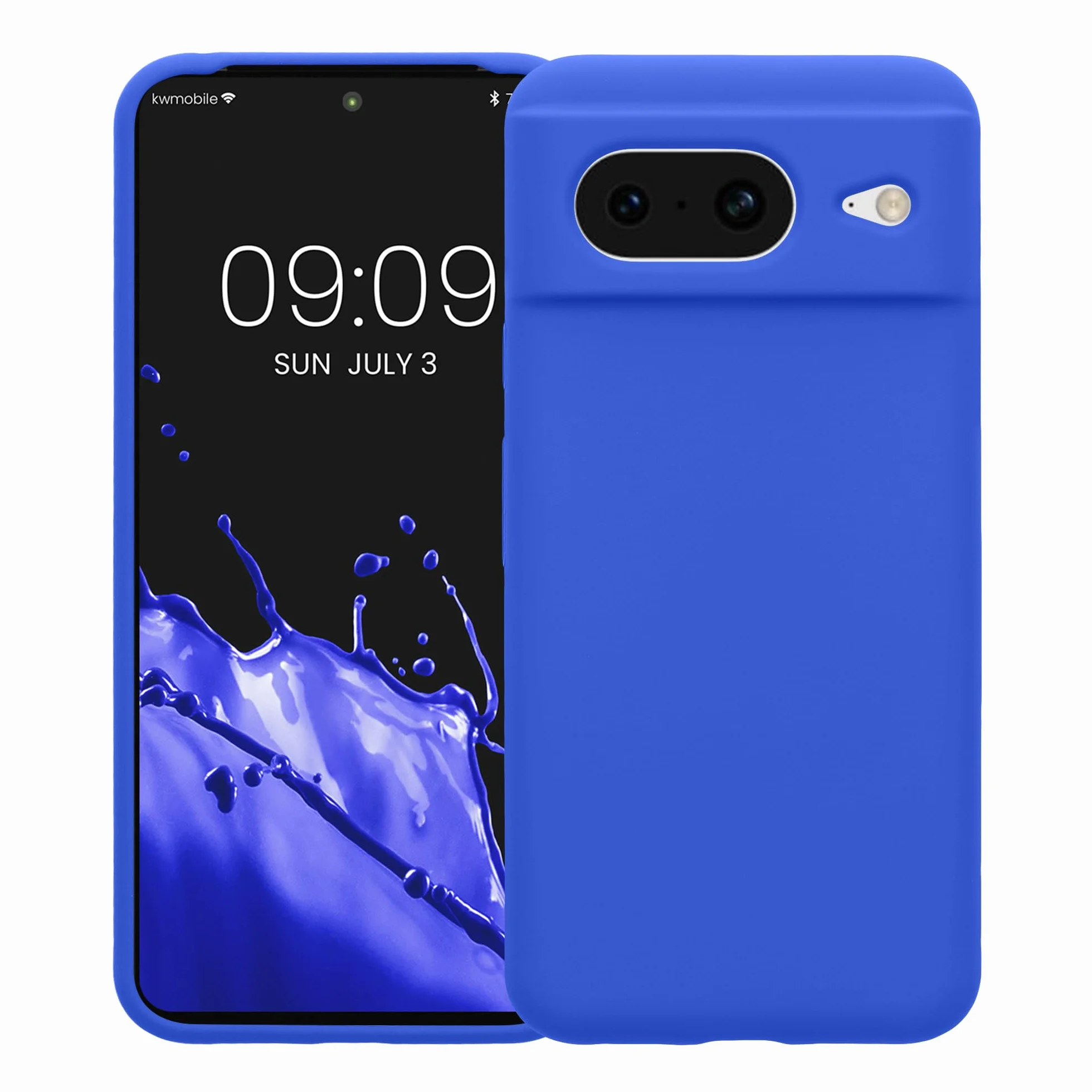 kwmobile Etui do Google Pixel 8 Silikonowe Niebieski Bezprzewodowe Ładowanie