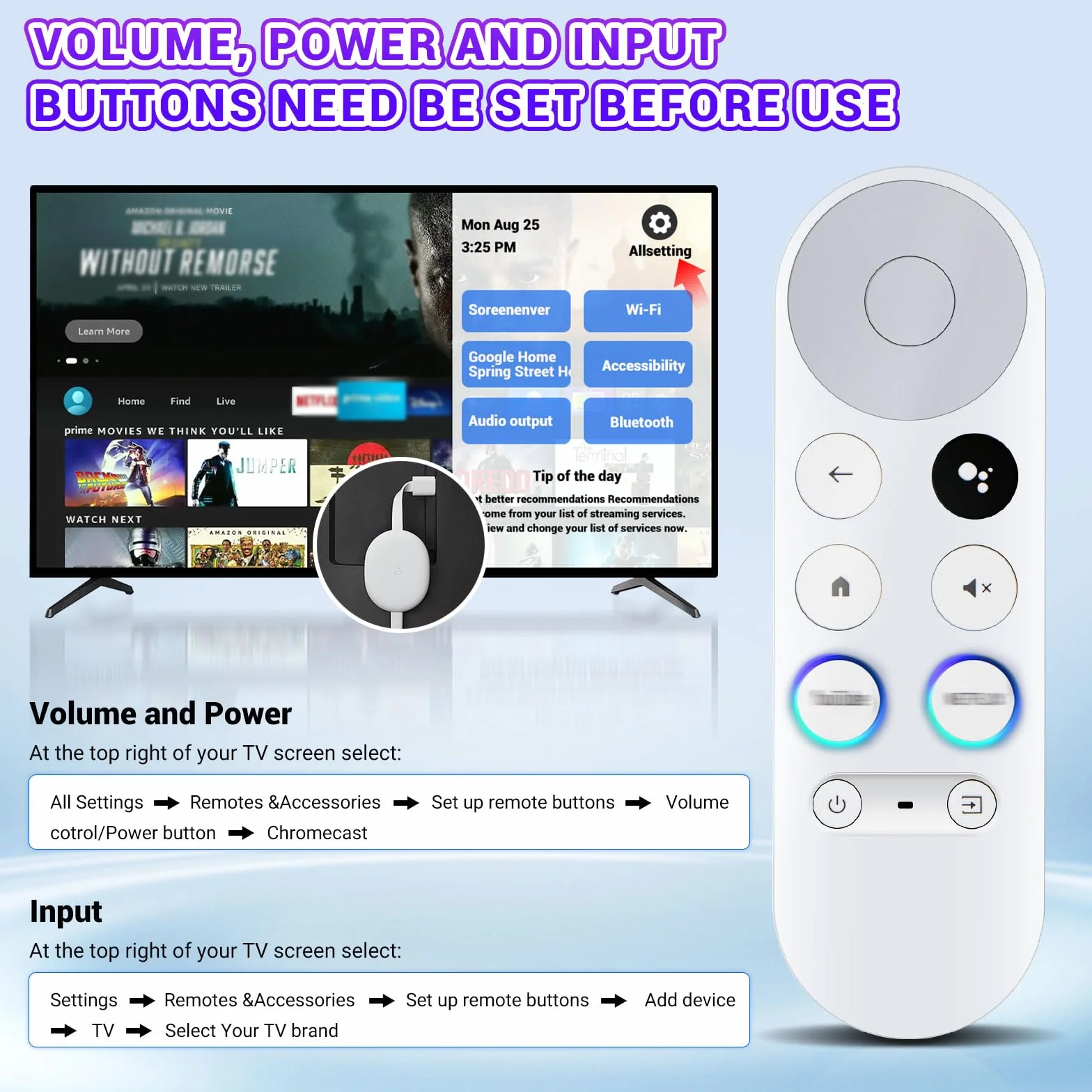 G9N9N zamiennik pilota do Google Chromecast TV 4K Snow Bluetooth, pilot głosowy, kompatybilny z Google GA01409-US, GA01919-US, GA01920-US, GA01923-US, GA02463-US, GA02464-US