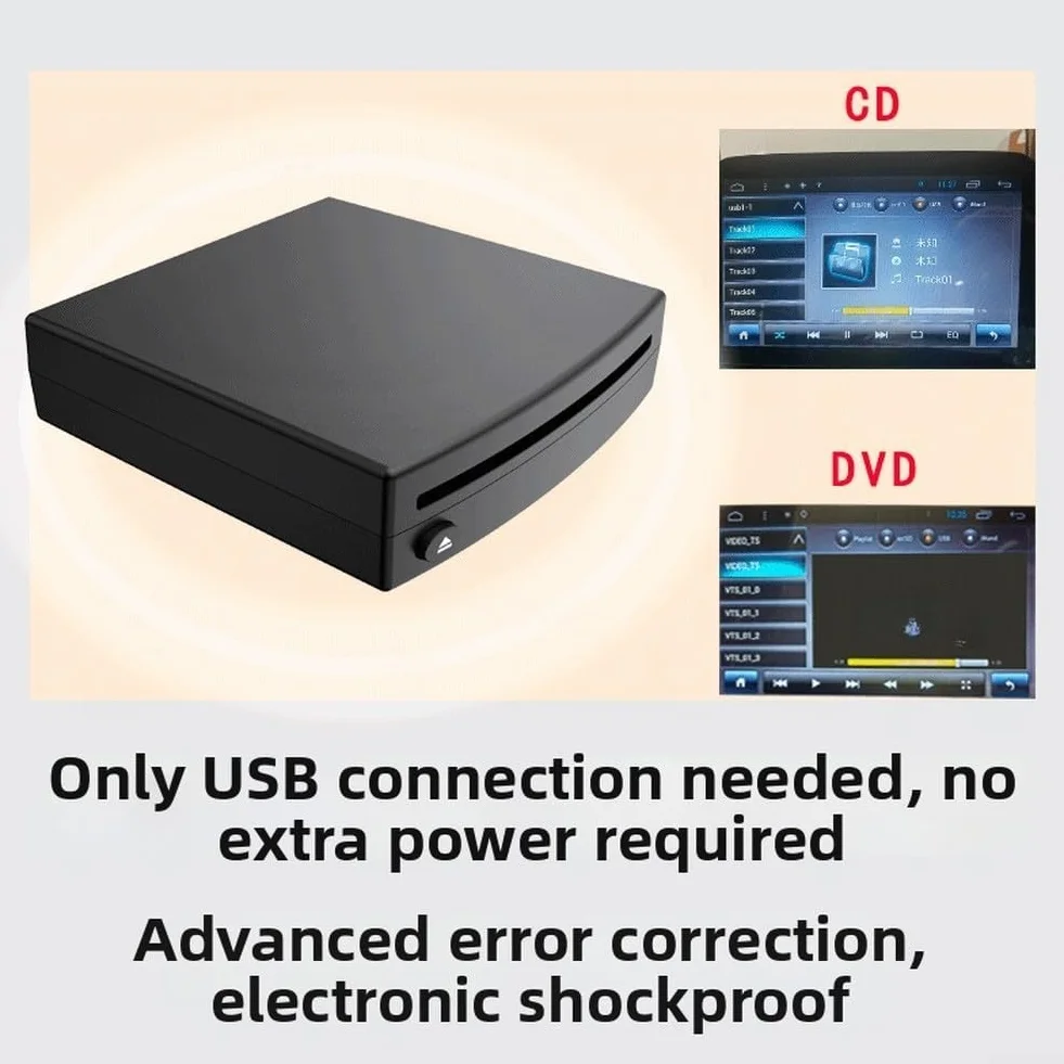 Zewnętrzny odtwarzacz CD USB napęd CD bezstratne odtwarzanie dźwięku przenośny | Bezstratne odtwarzanie dźwięku dla odtwarzaczy DVD