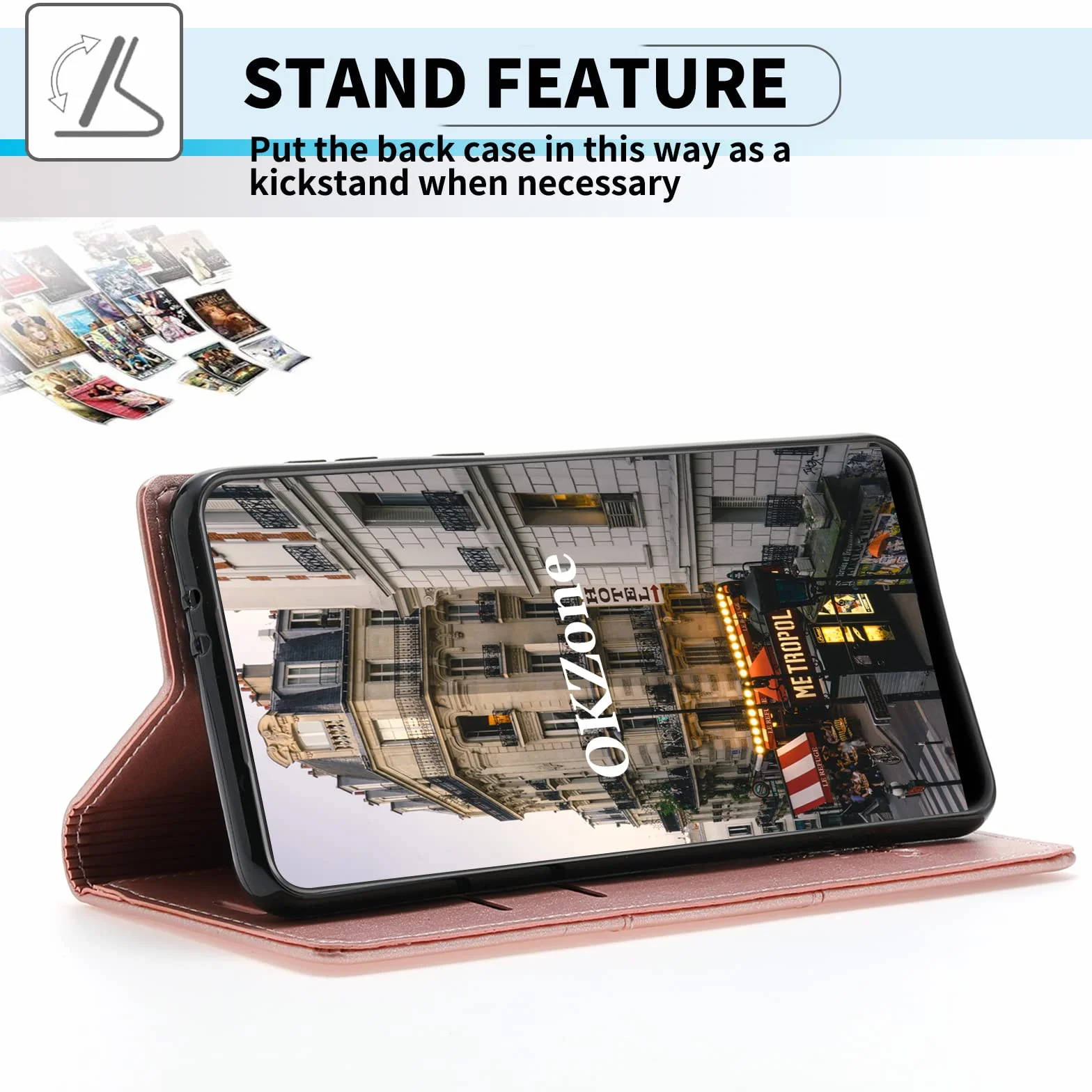 Etui Samsung Galaxy A32 4G,Wysokiej jakości skóra z [wsparciem/funkcjami] [przegrodą na karty/saszetką na pieniądze] Etui ochronne Składane etui(Różowy)