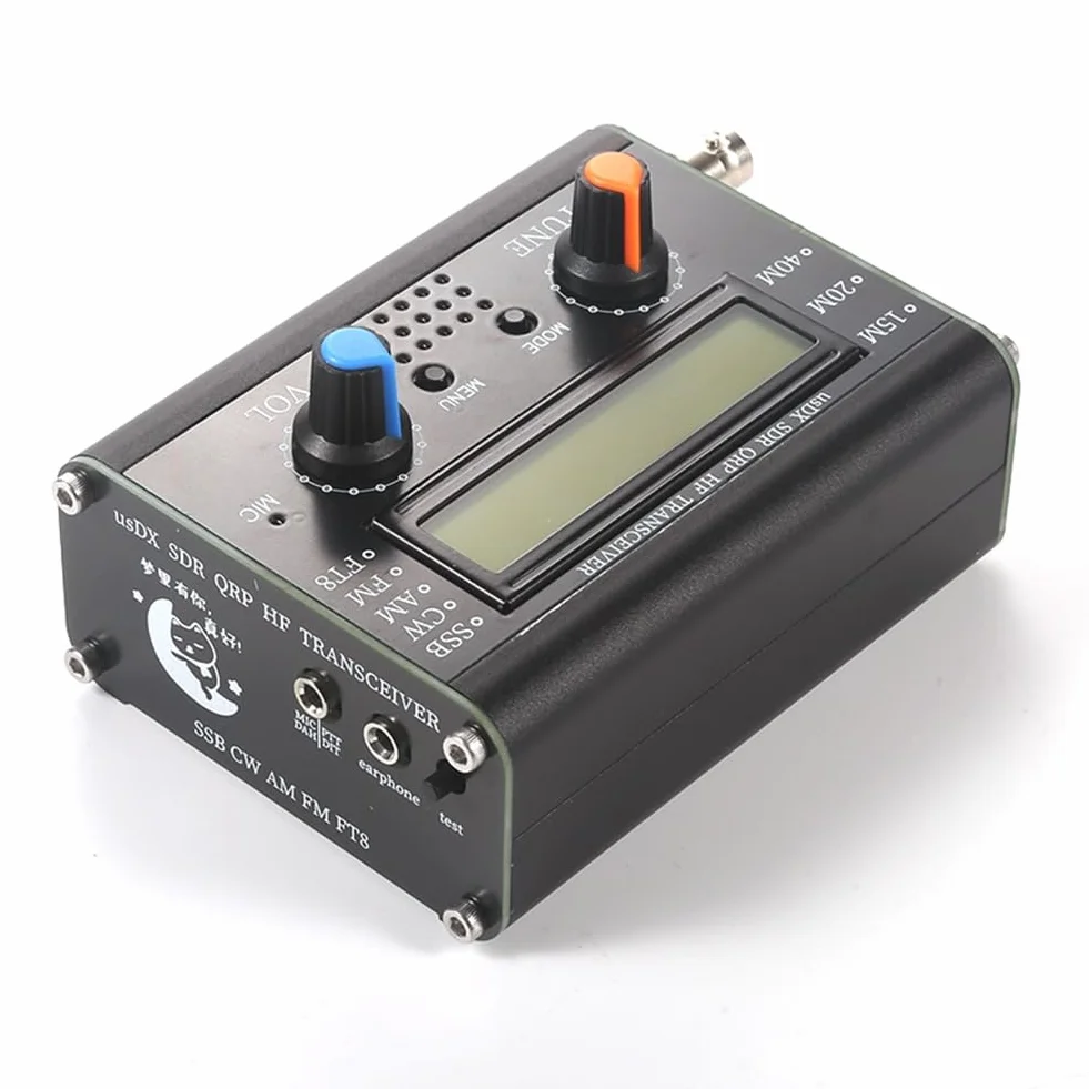 rieder Przenośny nadajnik krótkofalowy USDX SDR QRP 3-pasmowy radiotelefon z mikrofonem ręcznym