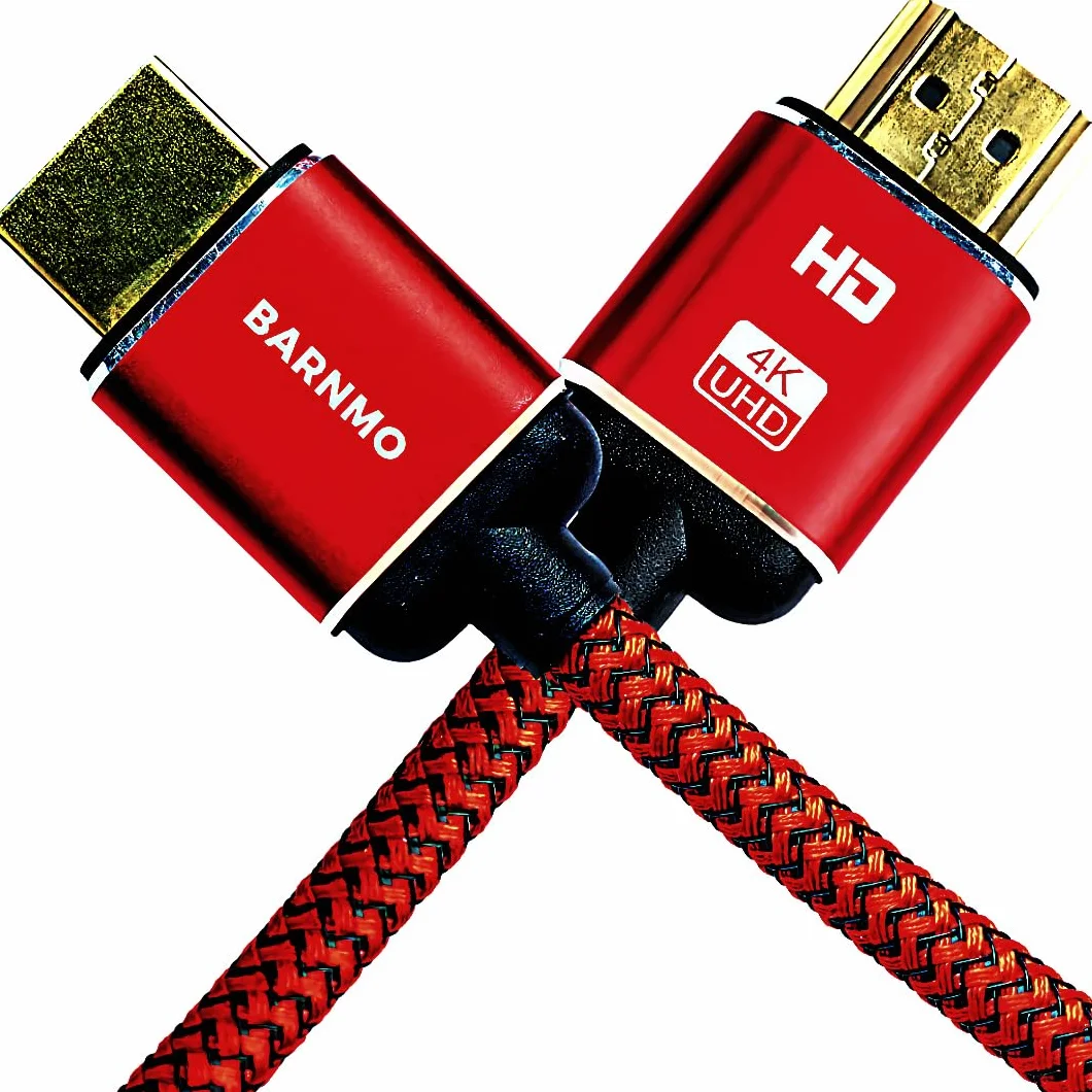 Czerwony kabel HDMI 4K 2.0 Premium High Speed, 18 Gb/s (4,5 m), kompatybilny z PS5, Xbox, telewizorami 4K UHD / odtwarzaczami Blu-ray