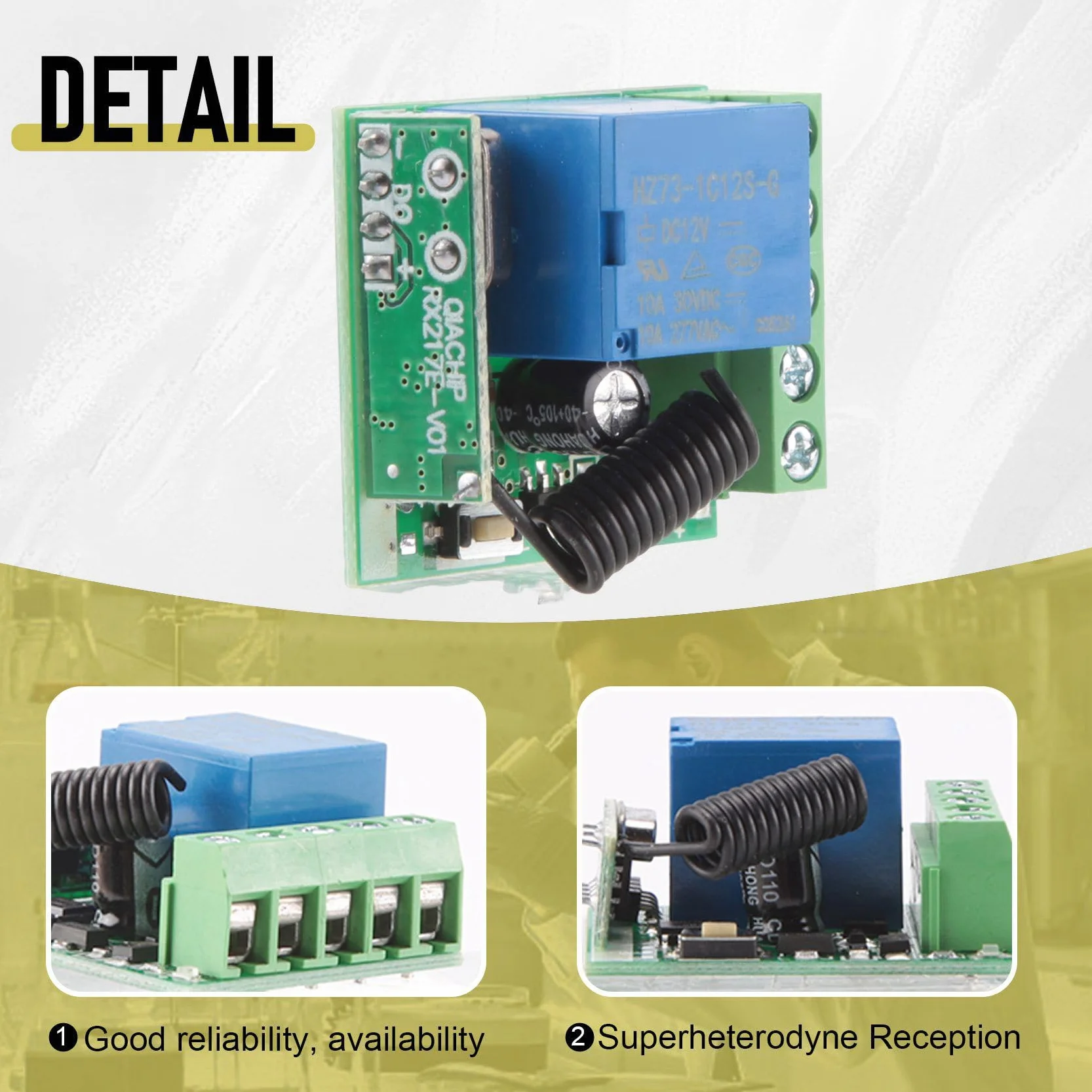12V DC 1CH 433MHz RF przełącznik zdalnego sterowania bez modułu przekaźnikowego uniwersalny odbiornik 433 MHz DIY zestaw przycisków nadajnika