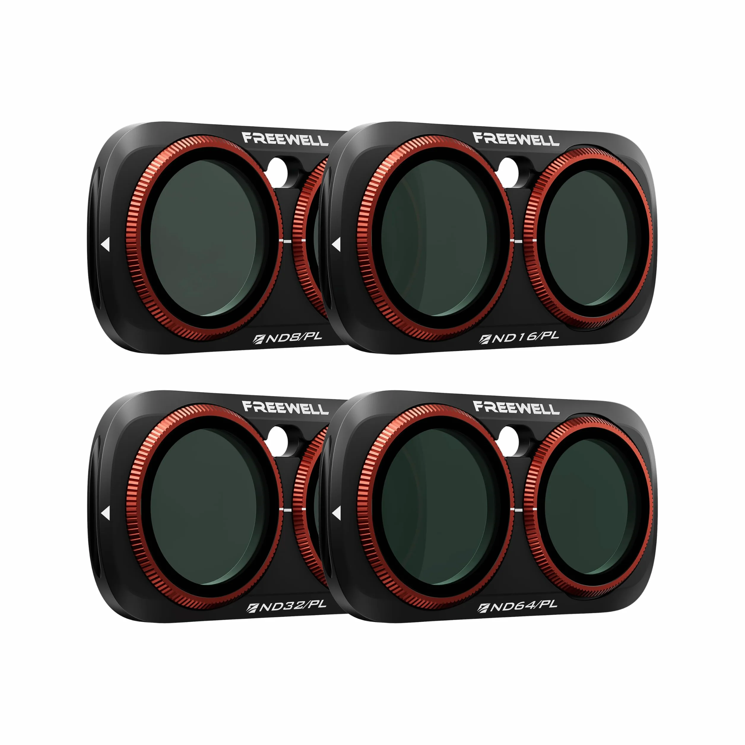 Freewell Zestaw filtrów Bright Day ND/PL do Insta360 Luna Ultra | Zawiera filtry ND8/PL, ND16/PL, ND32/PL i ND64/PL w celu zmniejszenia odblasków i poprawy kontrastu.