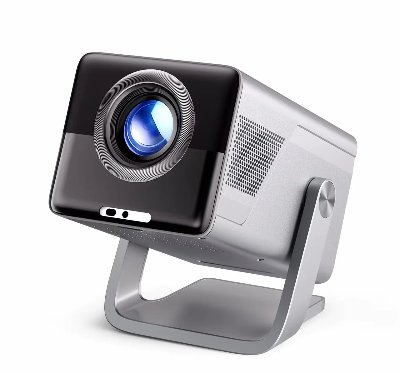 Ten projektor oferuje rozdzielczość 8K i 1080P HD, jasność 1000 ANSI lumenów, głośnik, działa z systemem Android 14 i obsługuje WiFi 6 i Bluetooth 5.4.