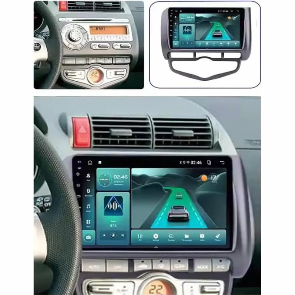 Radio Samochodowe dla Honda Jazz 2002-2007 Przenośny OdtwarzaczDotykowym Hd, Bluetooth, Wi-Fi, Radiem, Wideo I Muzyką; Mirror Link, 8 Rdzeń 4G+64G