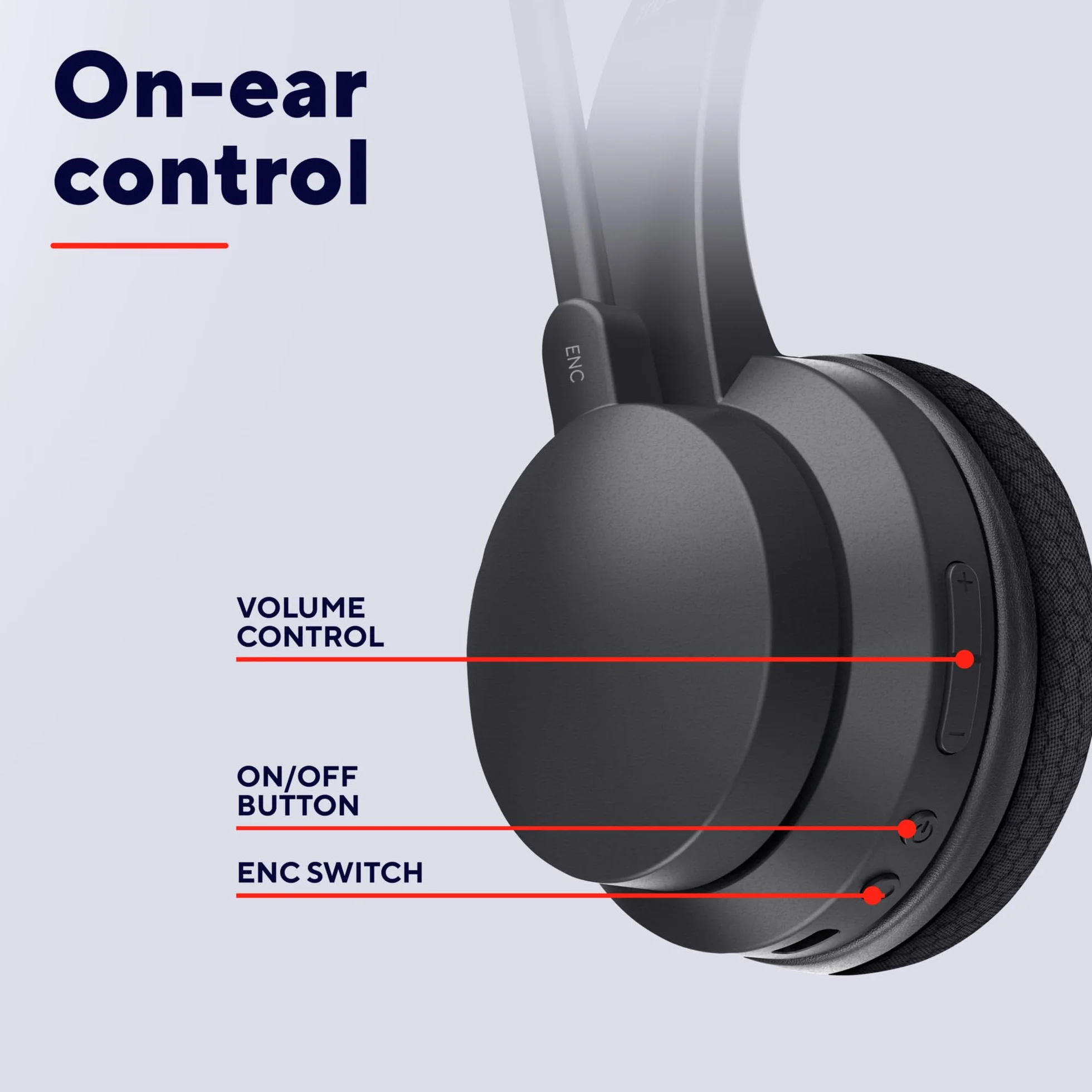 Trust Roha II nauszny bezprzewodowy zestaw słuchawkowy Bluetooth, czarny | mikrofon ENC, lekkie słuchawki z akumulatorem, 85% materiału z recyklingu, headset do PC Mac biura pracy Zoom Teams