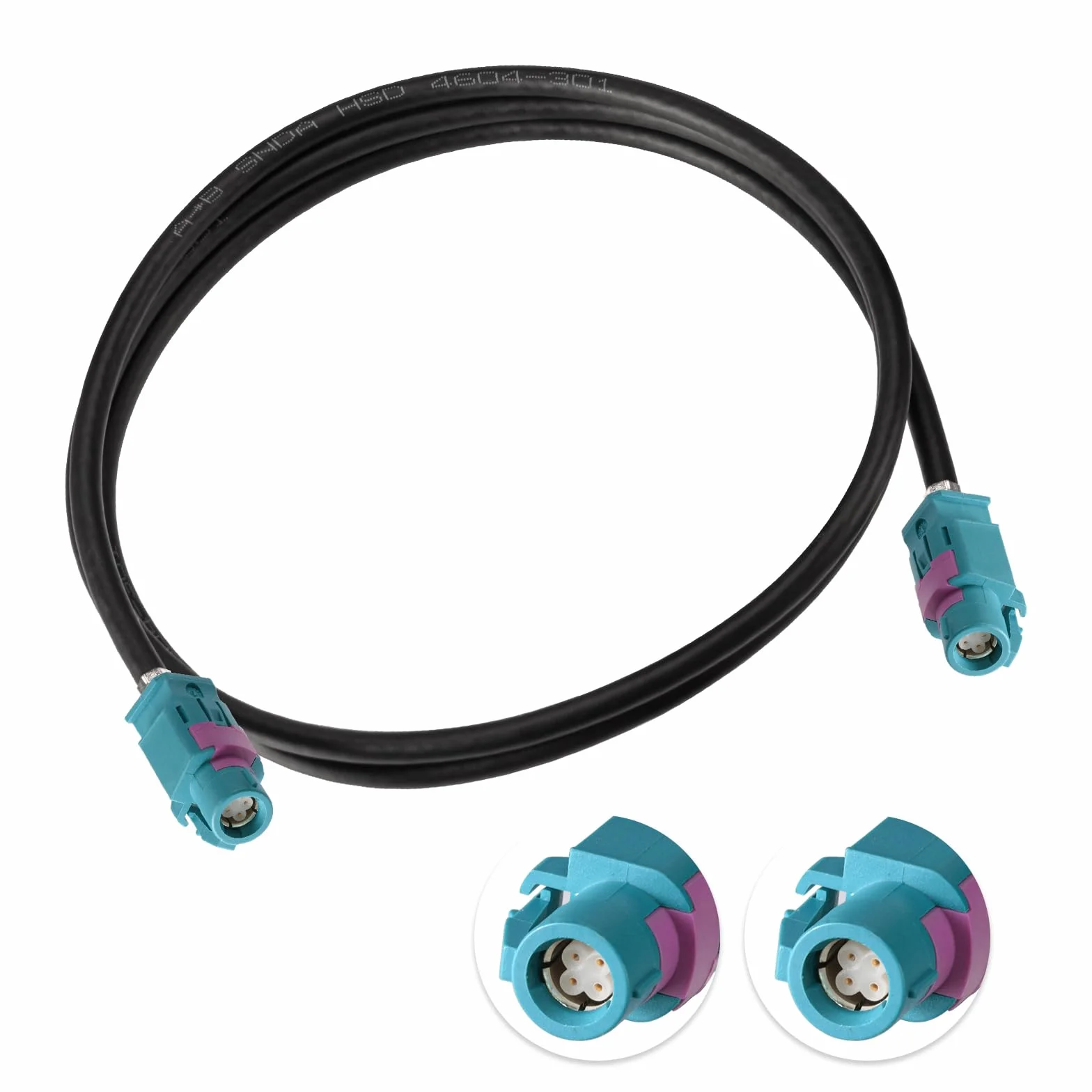 Eightwood HSD LVDS kabel HSD Z gniazdo 100 cm HSD 535 4-rdzeniowy kabel do BMW F30 F31 F10 F11 F25 F15 Audi VW Mercedes Citroen video Audio Rear View Backup Camera Retrofit nawigacja itd.