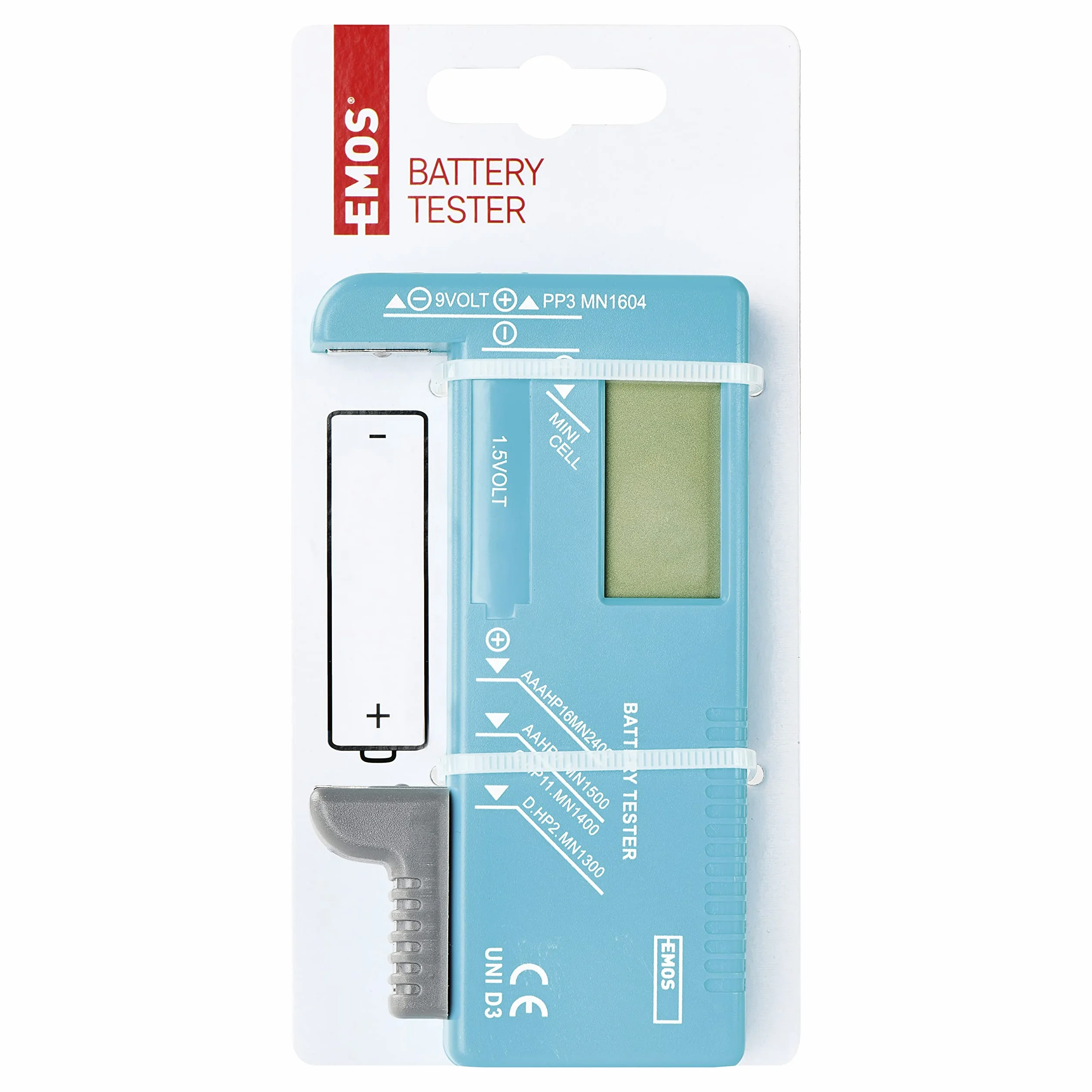 Emos NULL Tester Baterii, 9 V, Niebieski