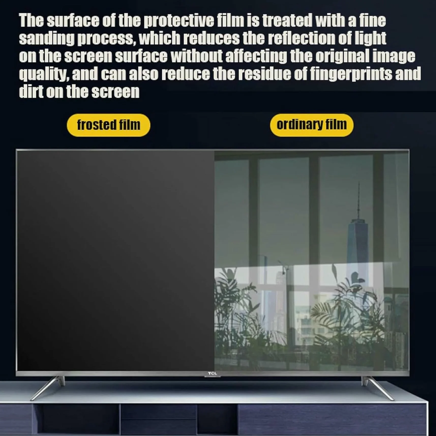 Folia filtrująca ochronna na ekran TV, Przezroczysta osłona ekranu telewizora do monitora LED LCD Smart TV o przekątnej 32–75 cali(40 Inches 886x498mm)