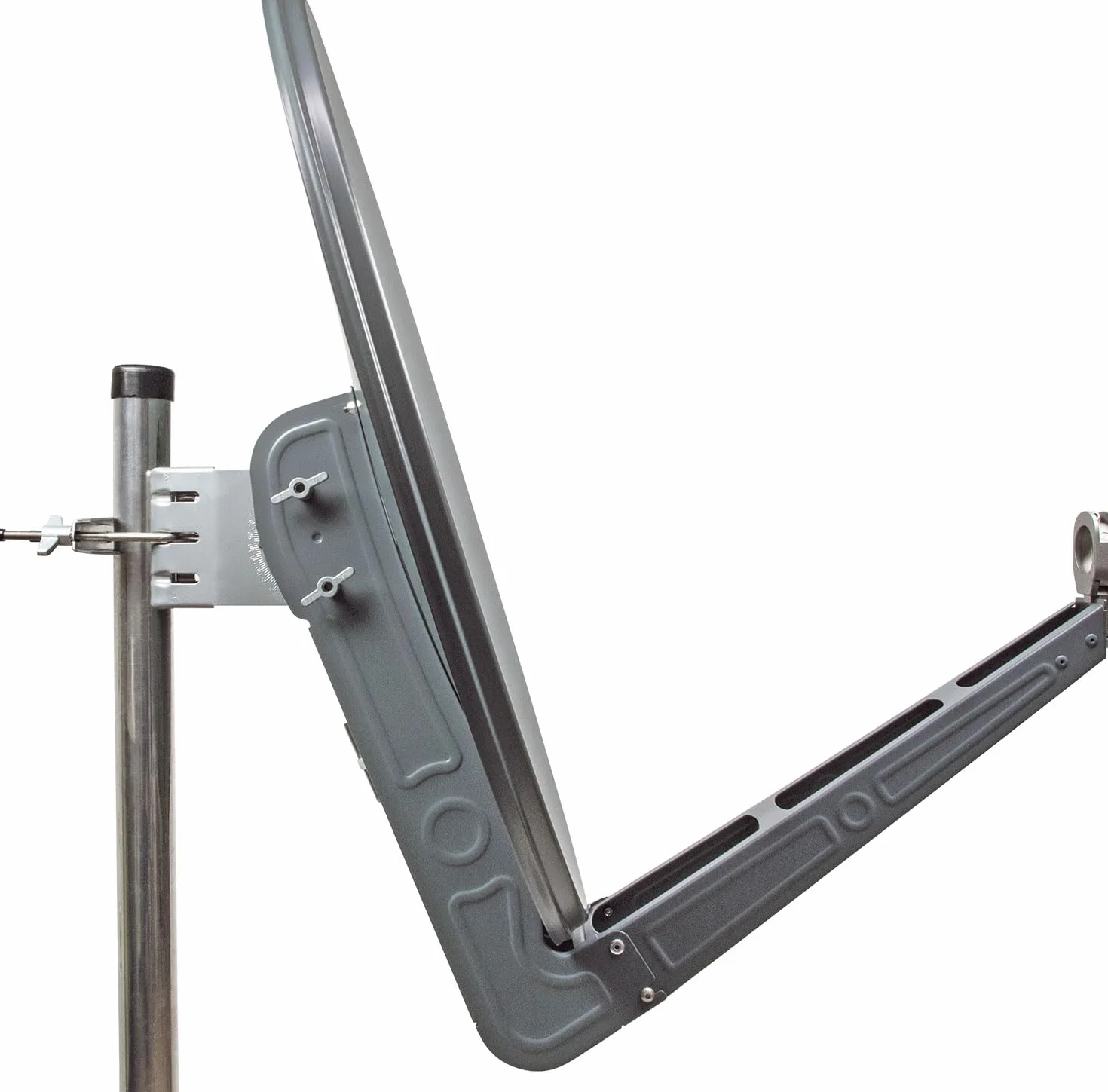SCHWAIGER -4630- System satelitarny | Antena satelitarna | 75 cm | Antena satelitarna z aluminium | Konwerter Quad | cyfrowy | 4 uczestników | 8 złącz F | 7 mm | 75 x 80 cm | antracyt