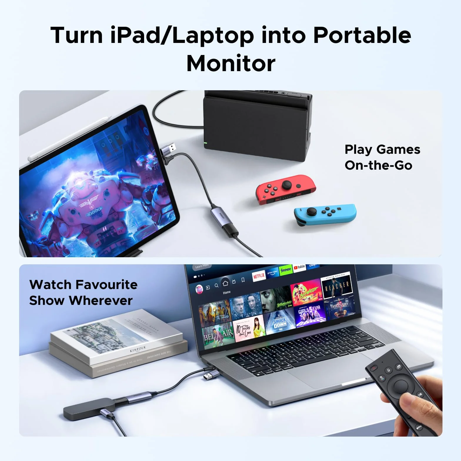 UGREEN Karta przechwytująca HDMI, HDMI na USB A+C 4K 30 Hz 1080P do gier, transmisji strumieniowej telewizji, nagrywarki Transmisja wideo na żywo Kompatybilna z laptopem, iPhonem 15 itp.