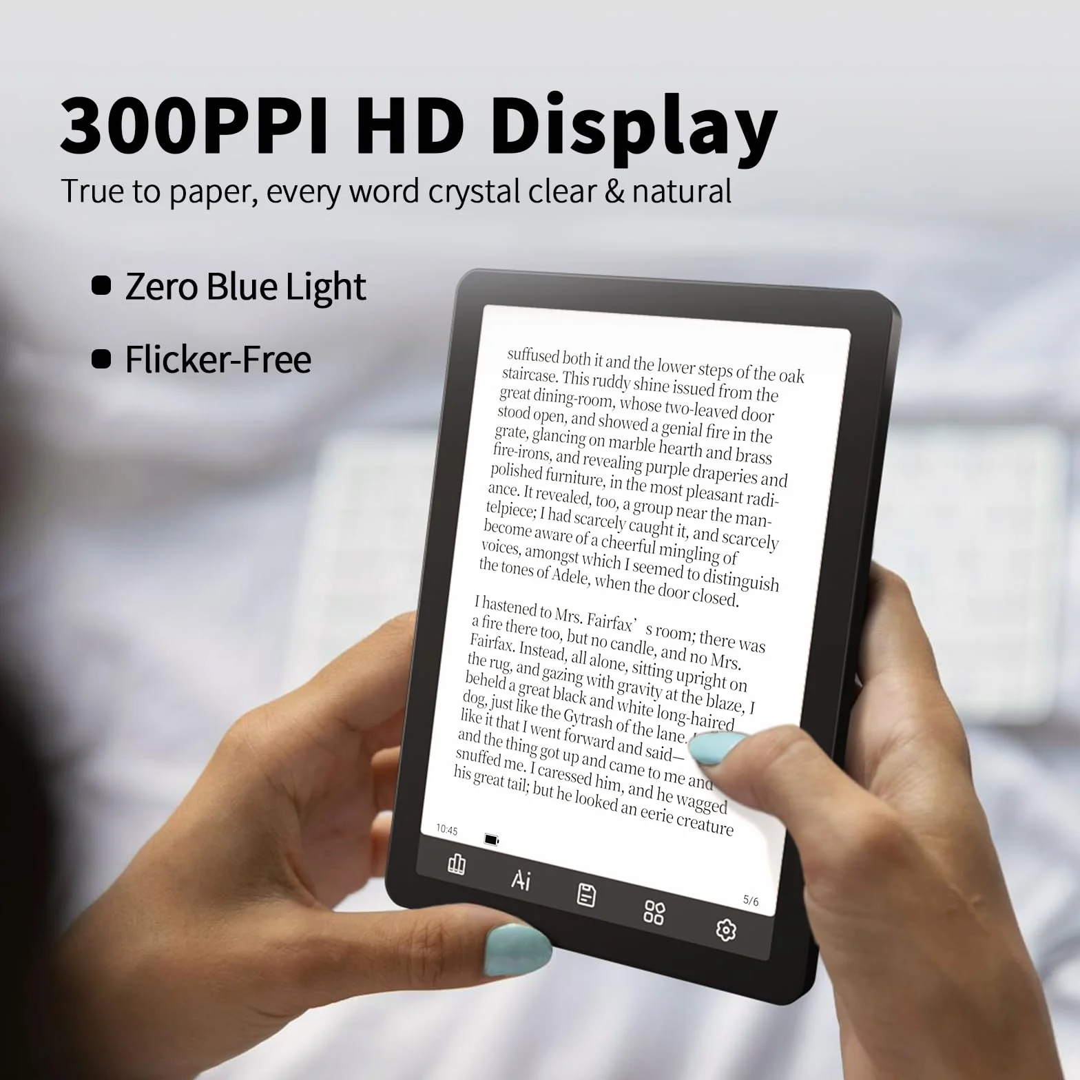Bigme Kolorowy czytnik e-booków B6 z 4 GB + 64 GB, 6-calowy czytnik e-booków, czytnik e-booków z systemem Android, cyfrowy e-tablet z procesorem Octa-Core, Android 14, regulowane oświetlenie przednie