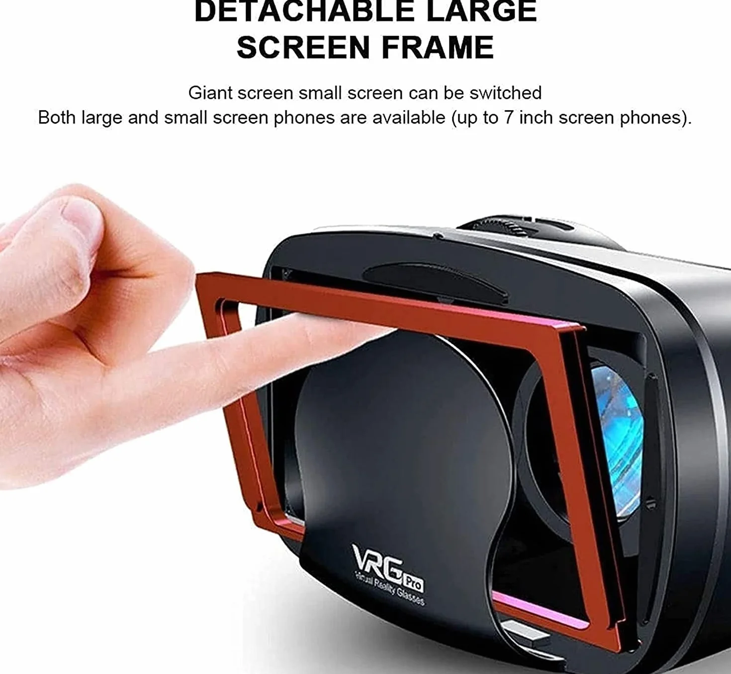 Vr Glasses VR Headset Virtual Reality VR 3D Glasses Incl 3D Virtual Reality Goggles Adjustable VR Glasses-120 Degree Wide-Angle Lens Maximum 7-inch Screen
