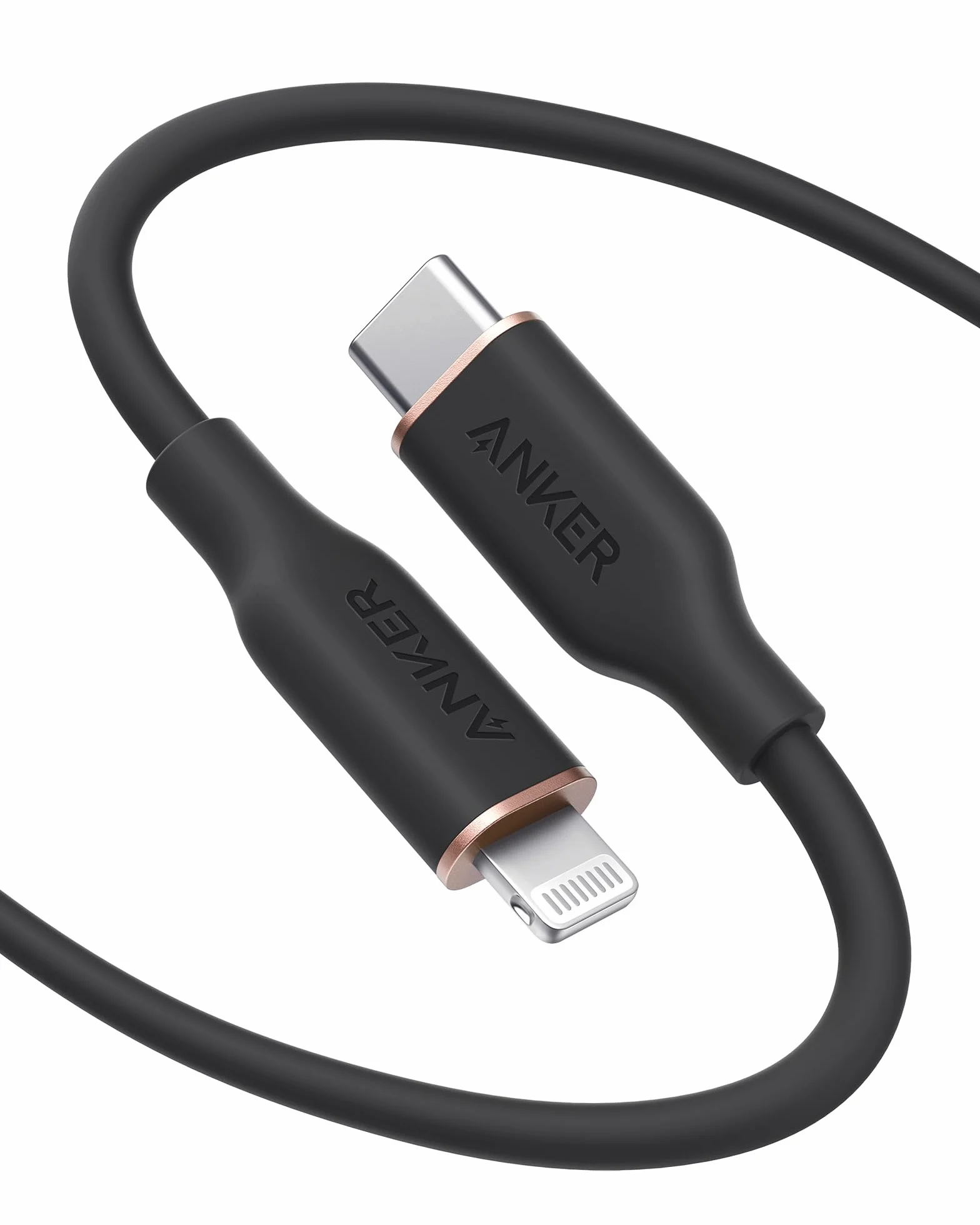 Kabel Anker USB C do Lightning, certyfikowany przez MFi Powerline III Flow Silicone Charging Cable do iPhone'a 13 13 Pro (miętowo-zielony, 1,8 m)