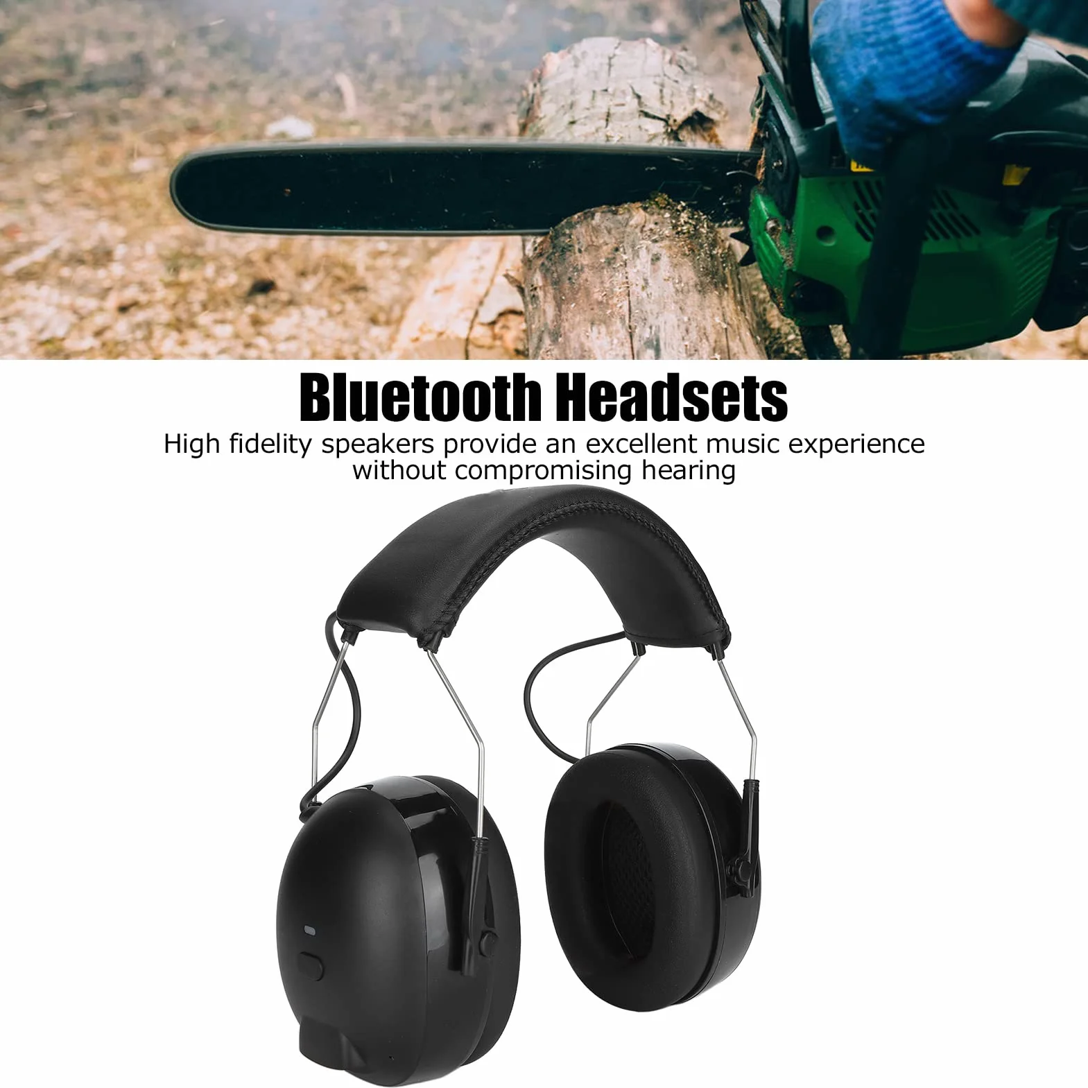 Zestaw Słuchawkowy do Ochrony Słuchu, Słuchawki z Redukcją Szumów, Zestawy Słuchawkowe Bluetooth, Stereofoniczny Zestaw Słuchawkowy do Gier z Mikrofonem i 3,5 Mm Kablem AUX do Komputera PC
