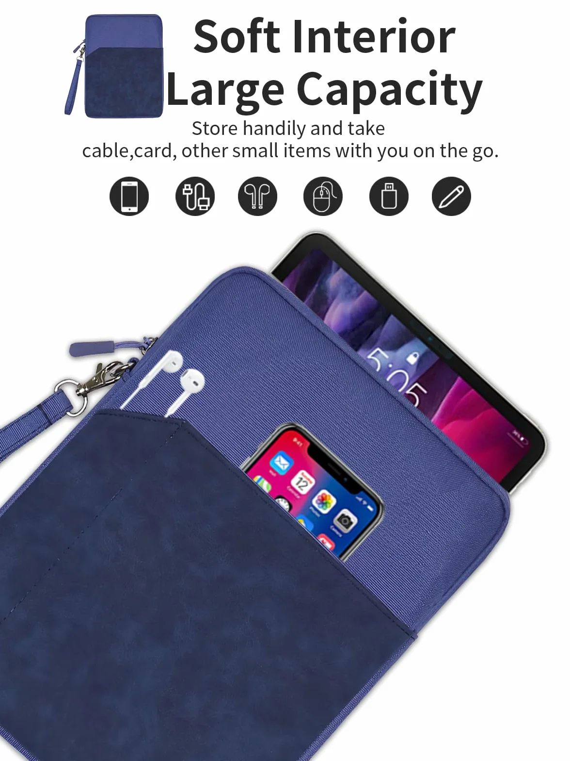 Etui na tablet do BOOX Go Color 7 Gen 2 (7 cali) – pełna ochrona, toergy wodoodporne, lekkie i przenośne, niebieskie