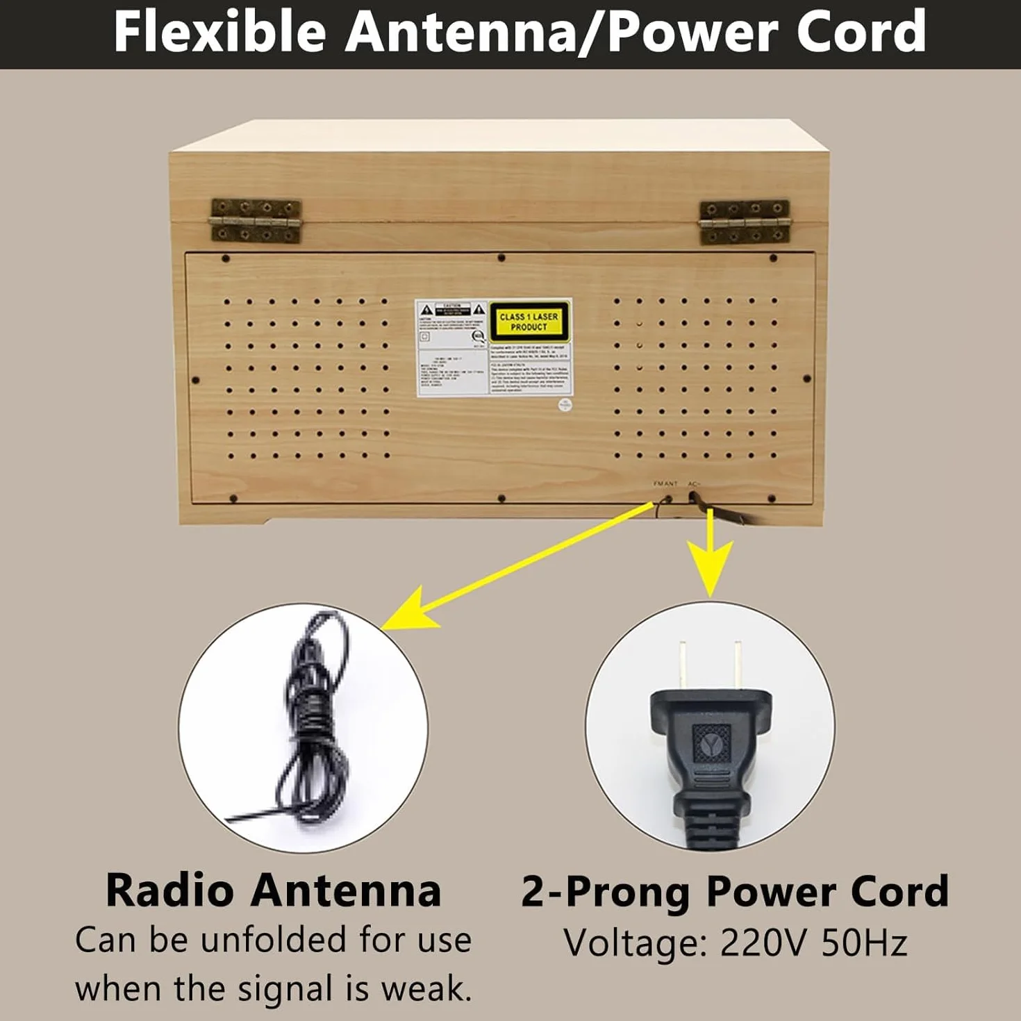 Wielofunkcyjny odtwarzacz audio z Bluetooth, radiem, kasetą i wejściem AUX do muzyki, wiadomości i rozrywki