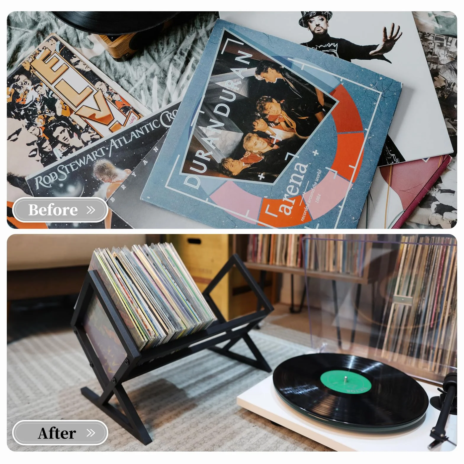 Stojak do przechowywania płyt CD CD Display Frame Magazine Placement Rack For Arrangement Metal Desktop Creative Bookshelf Record Storage Rack Stojak na płyty(Mały)