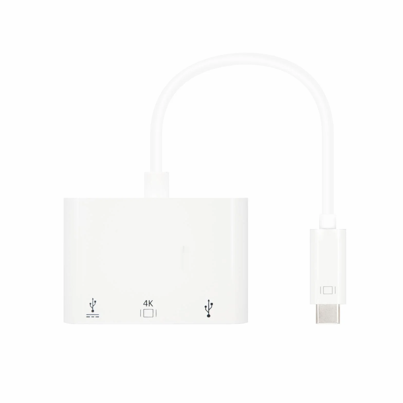 Wielofunkcyjny konwerter USB-C na HDMI, USB i USB-C. Kompatybilny z wieloma urządzeniami, umożliwia transmisję wideo w wysokiej rozdzielczości i szybki transfer danych. Długość kabla: 15 cm