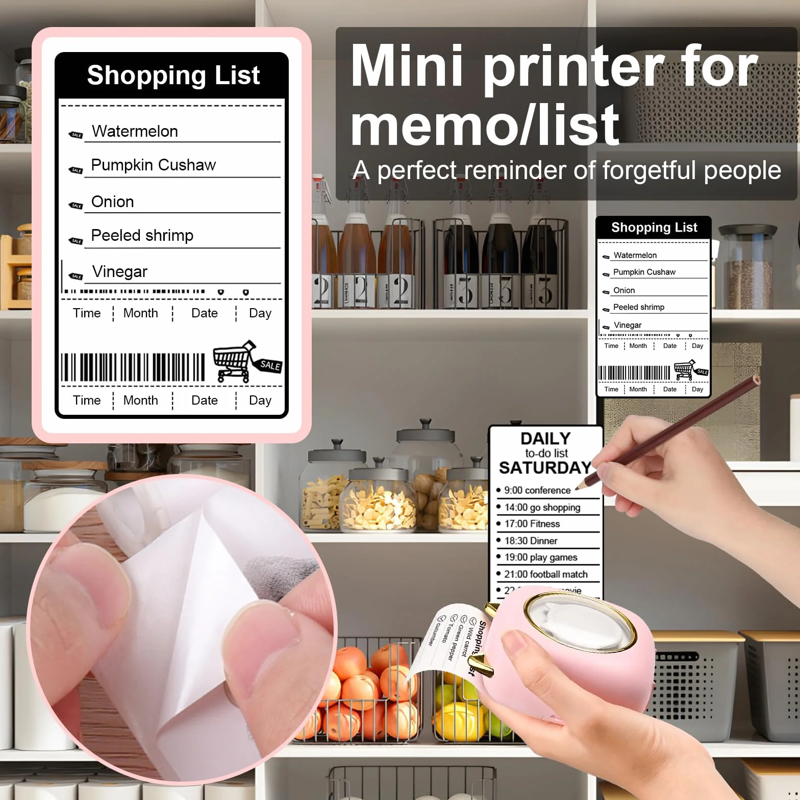 GuKKK Mini drukarka, mobilna drukarka fotograficzna, przenośna, mini drukarka fotograficzna z siedmioma kolorami LED, bezprzewodowa drukarka fotograficzna, drukarka termiczna do smartfonów, drukarka
