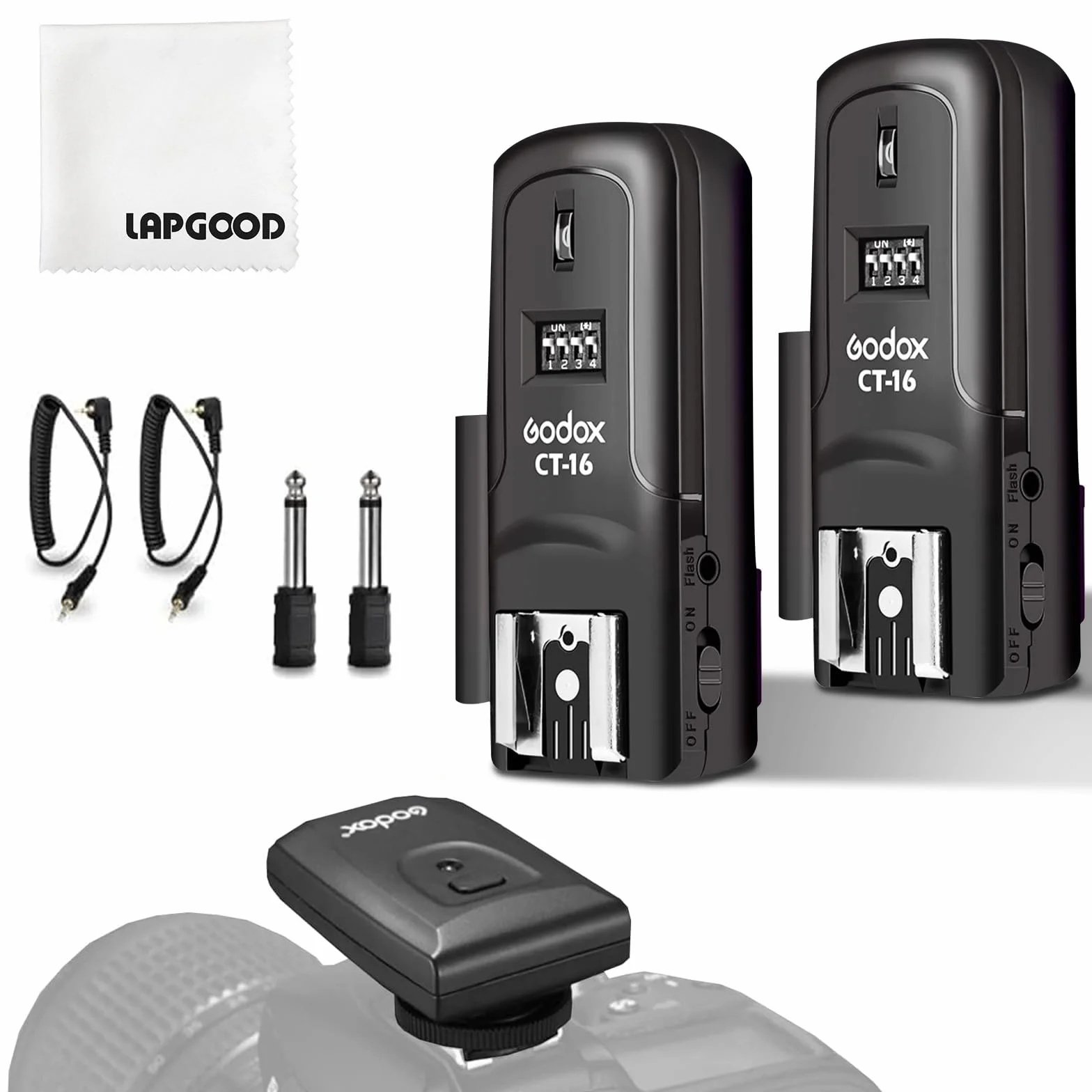 Godox CT-16 Godox Trigger Bezprzewodowy Repoval Lightning Repoval kompatybilny z kamerą Canon Nikon Sony Pentax DSLR (1 x nadajnik + 2 odbiornik)