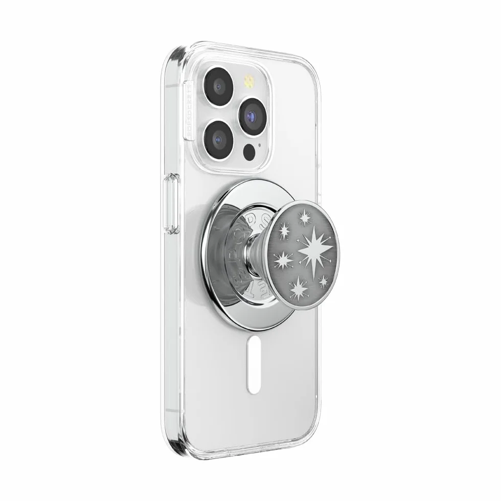 PopSockets uchwyt do telefonu MagSafe z podstawką, stojakiem magnetycznym, wymiennym blatem, bezpiecznym uchwytem do etui iPhone MagSafe, Phone & Tablet Grip - Enamel Astro