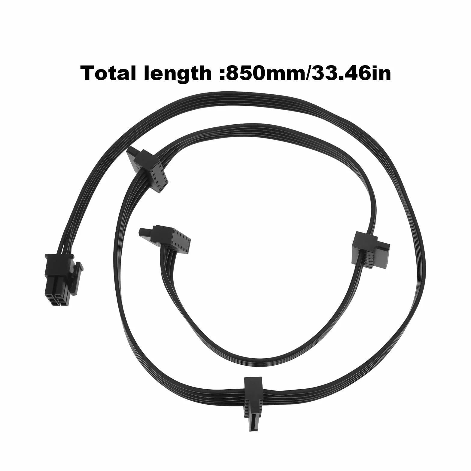 EMSea 6-pinowy do 4x kabel zasilający SATA kompatybilny z Corsair CX750M CX850M CX650M 85 cm