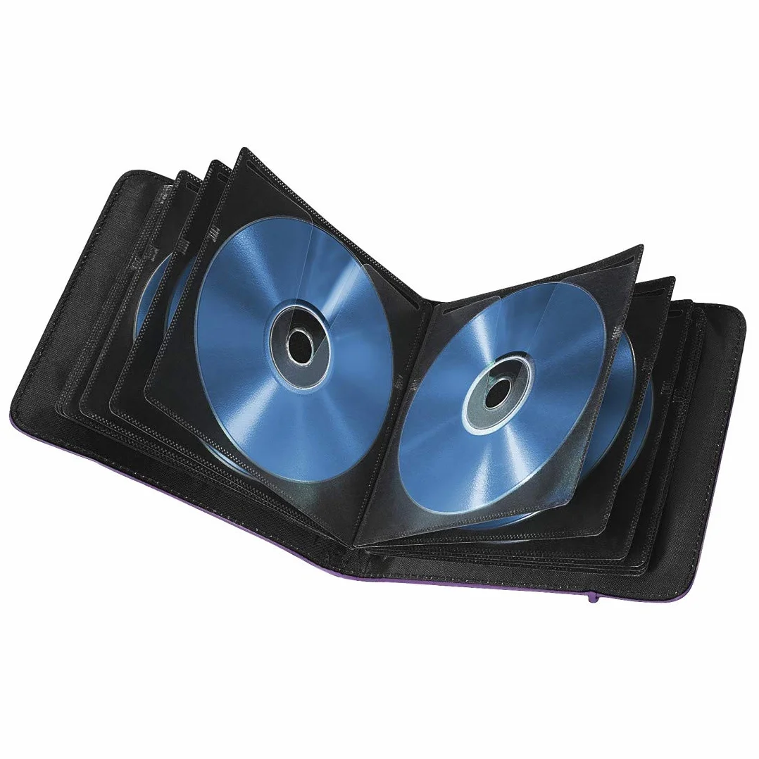 Hama Torba do przechowywania płyt CD/DVD/Blu-ray (na gumę, maks.24 sztuk, poliester, 16,3 x 2,2 x 15,5 cm) niebieska