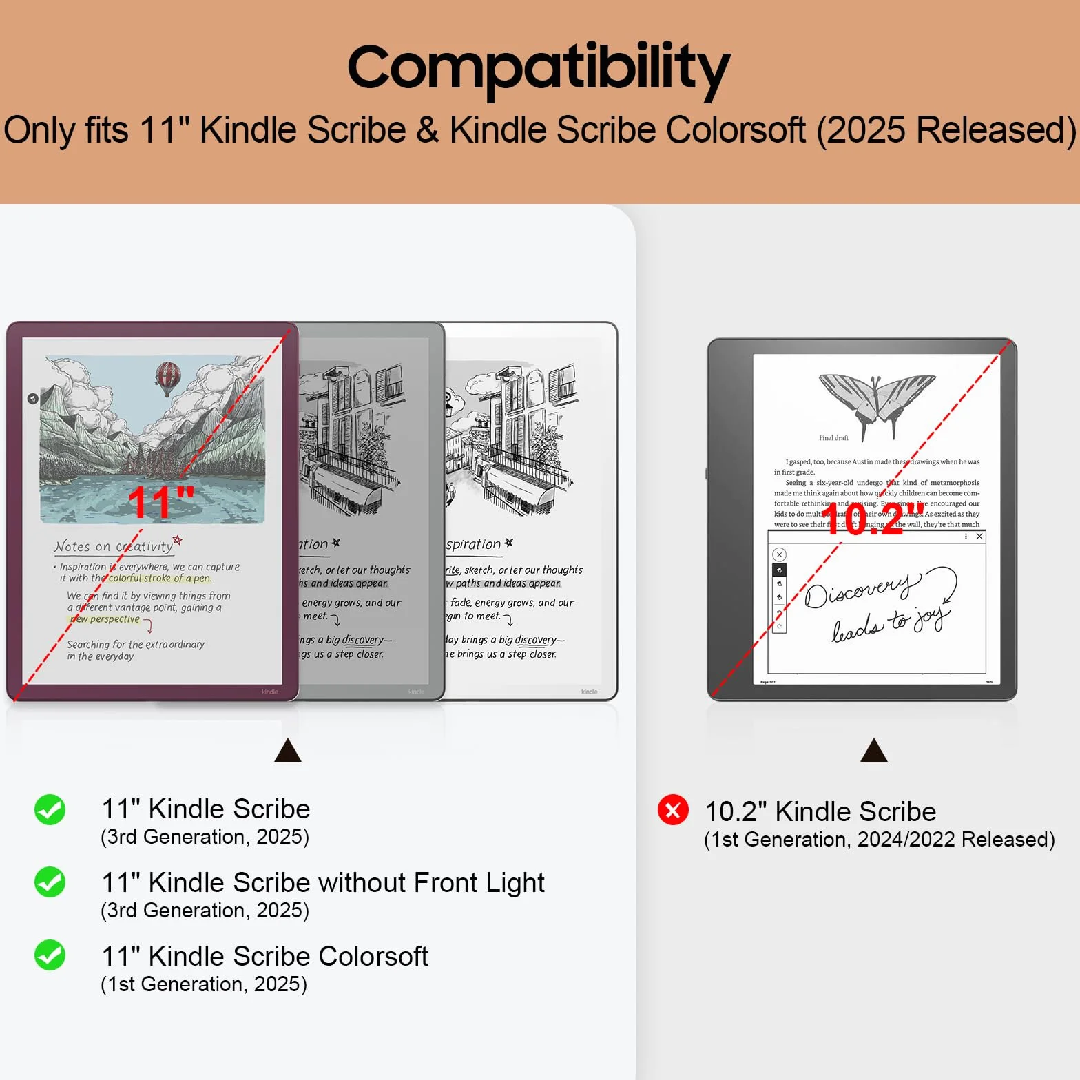Fintie Etui na 11" Kindle Scribe (3. generacji) i Kindle Scribe Colorsoft (1. generacja) – 2025, szare z uchwytem na długopis i funkcją automatycznego wygaszenia/wybudzania