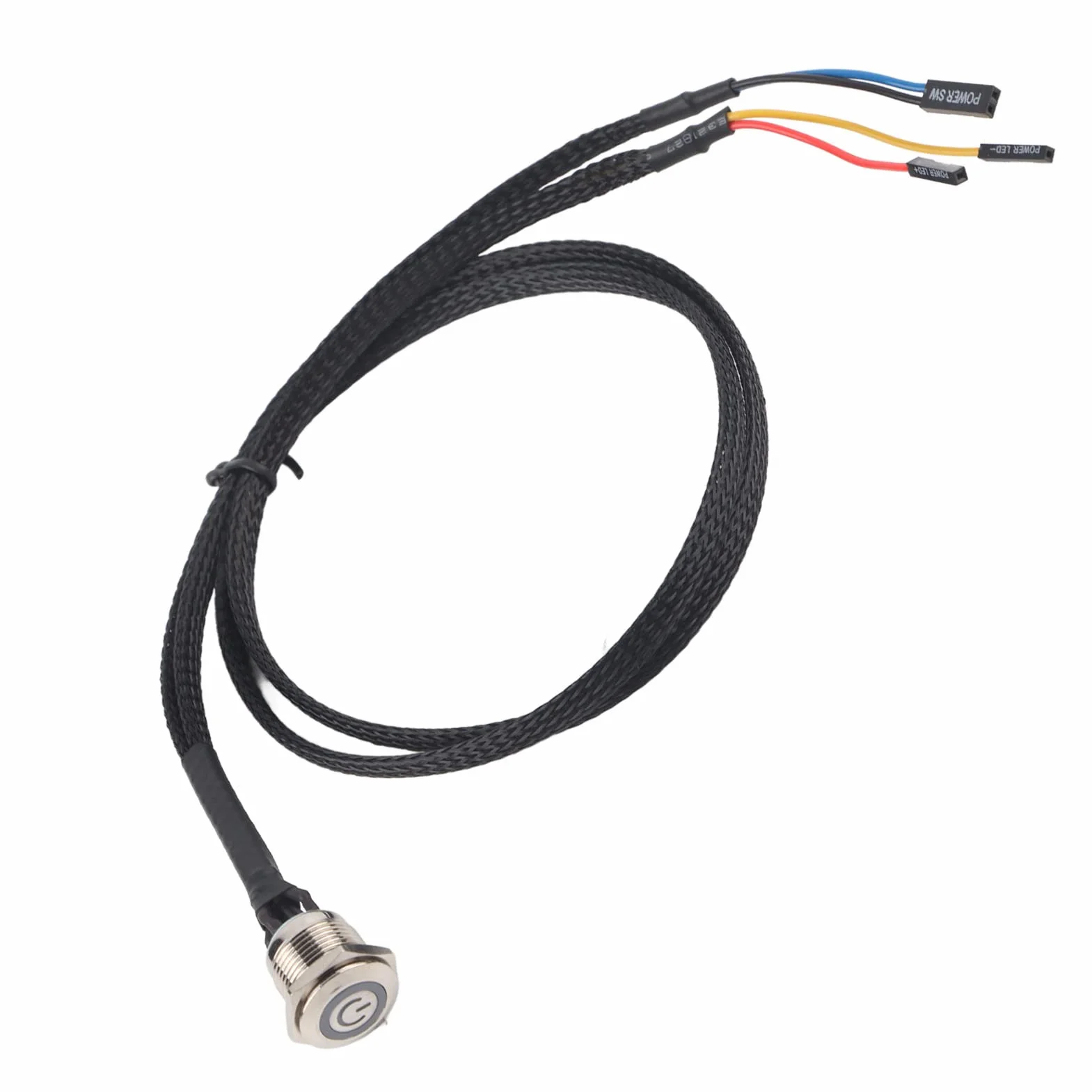 Metalowy Kabel Przełącznika Zasilania do Komputera Stacjonarnego, Czerwony, Długa żywotność