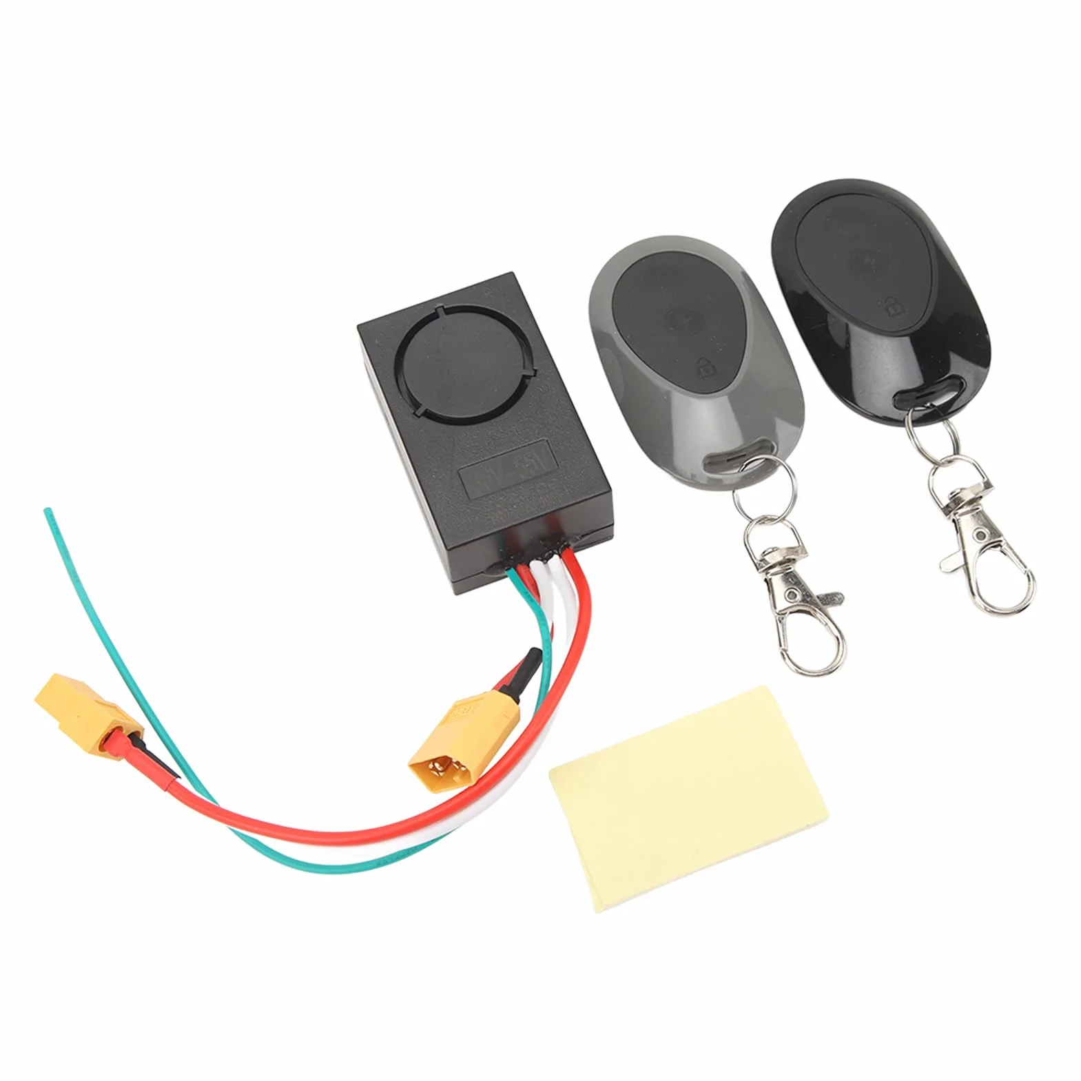 Alarm Rowerowy, Alarm Antykradzieżowy 115 DB Rowerowy Czujnik Ruchu Wibracyjnego Syrena z 2 Pilotami do Interfejsu NINEBOT MAX G30 36-55 V XT60 Skuter Elektryczny Alarm Rowerowy