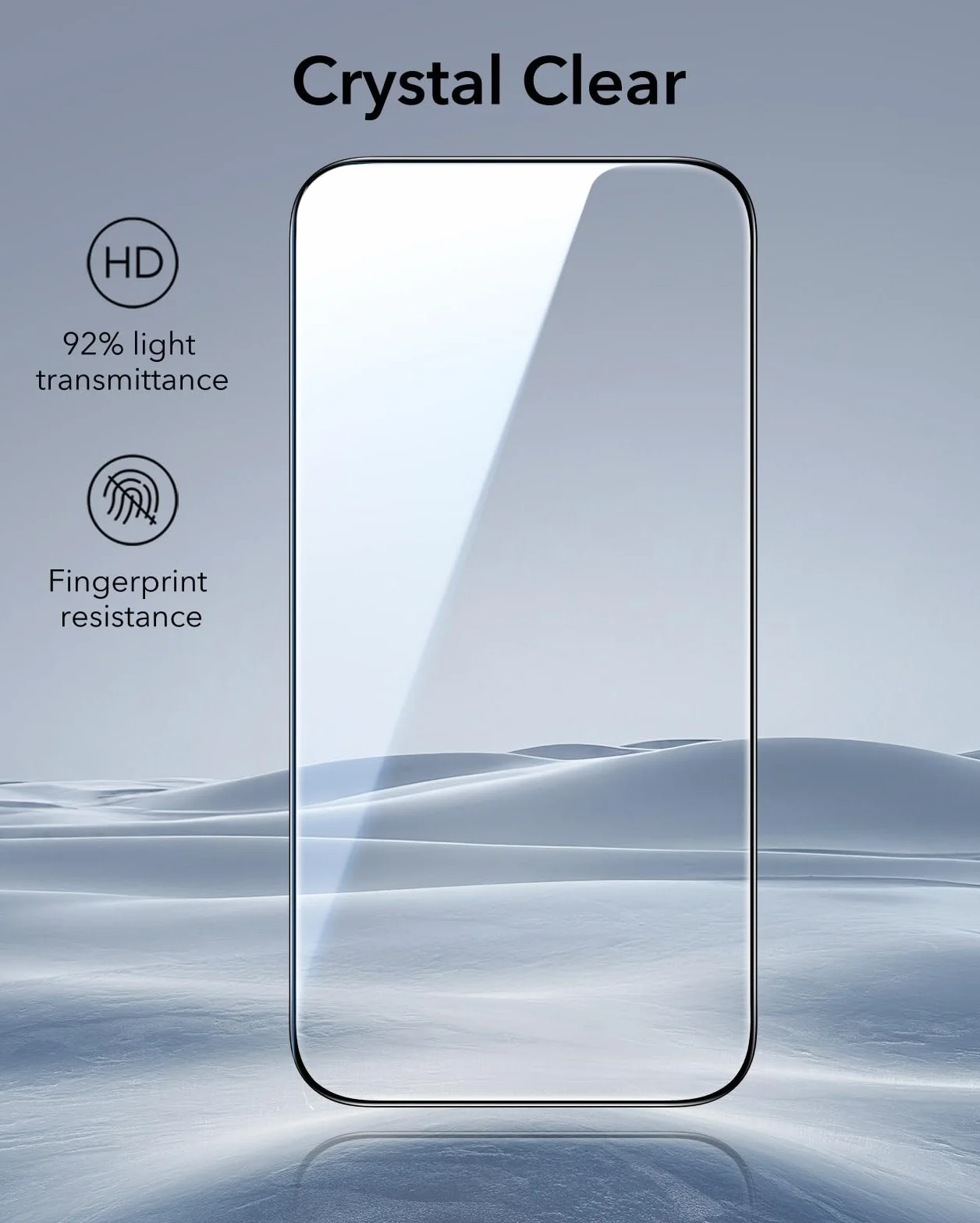 ESR Szkło hartowane do iPhone 17 Pro Max, ochrona ekranu klasy wojskowej, twardość 9H, nietłukące, pełne pokrycie, z tacą UltraFit, zestaw 3 szt