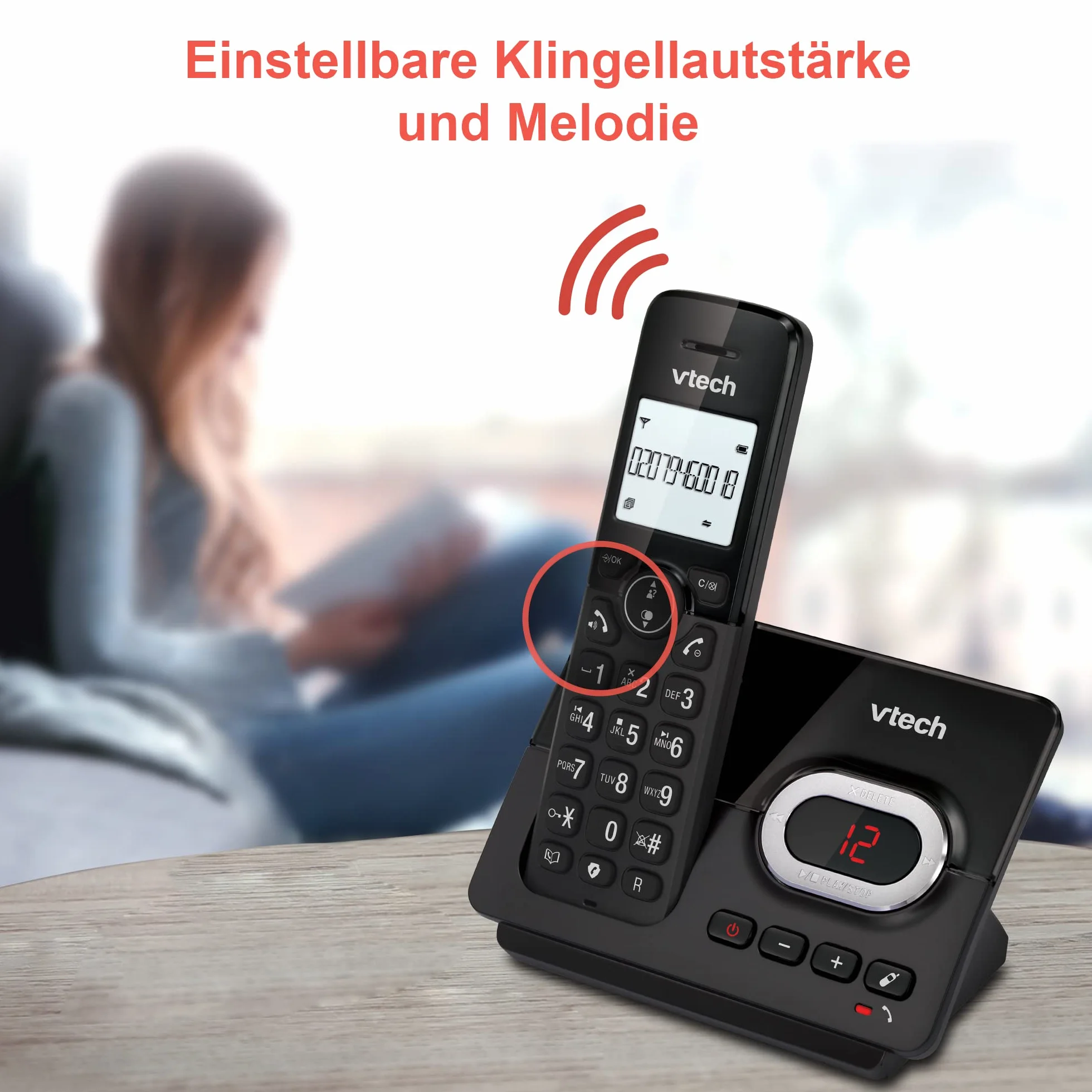 Telefon bezprzewodowy z automatyczną sekretarką i dwiema słuchawkami