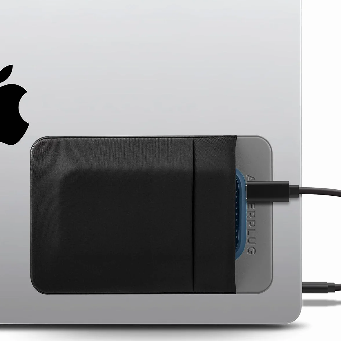Samoprzylepny uchwyt na dysk 2-kieszeniowy do laptopa, naklejana kieszonka na przenośny dysk SSD/HDD, cienką mysz i kable (Mały - mieści SSD)