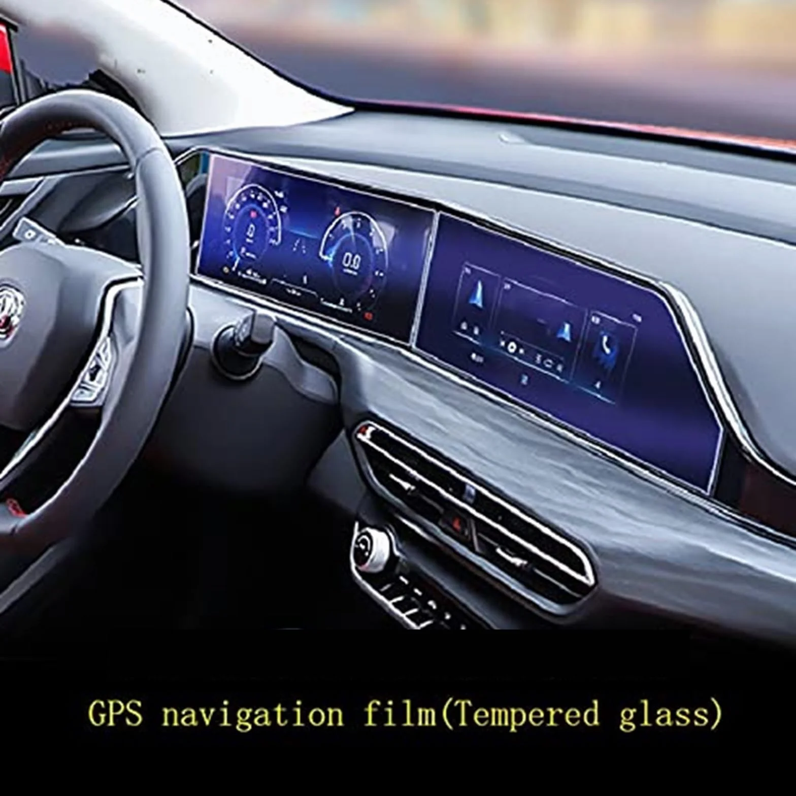 Ochraniacz ekranu instrumentu, dla Changan, dla Eado Plus 2020 2021 Auto ekran LCD folia ochronna ze szkła hartowanego membrana nawigacji samochodowej ochraniacz ze szkła hartowanego Szklany o