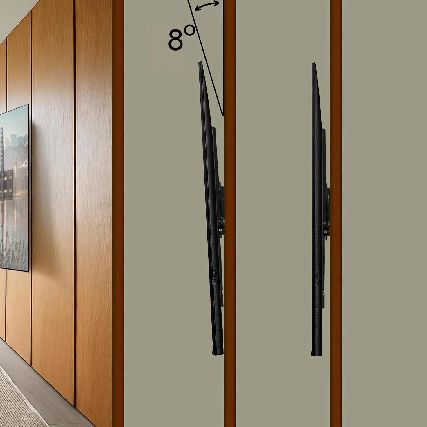 Maclean MC-862 uchwyt ścienny do telewizora 26-55" do 40 kg maks. VESA 600 x 400 mm uniwersalny OLED QLED LCD LED uchwyt plazmowy pochylany Slim Design