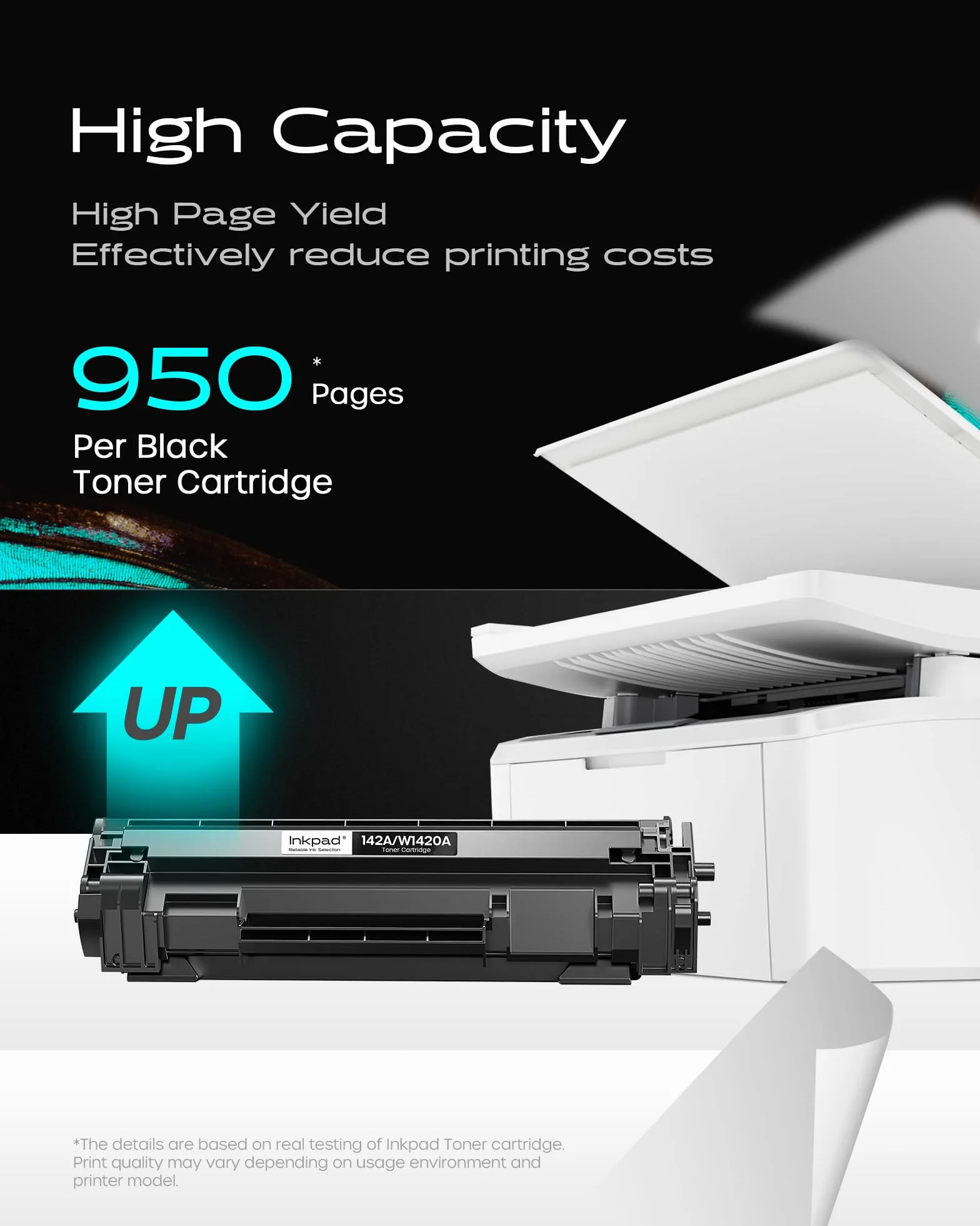 iNKPAD Toner 142A kompatybilny z HP 142A 142X, do HP LaserJet MFP M140w Toner M110w M110 MFP M140 MFP M139w M139 W1420A W1420X (z chipem, 2 czarne)