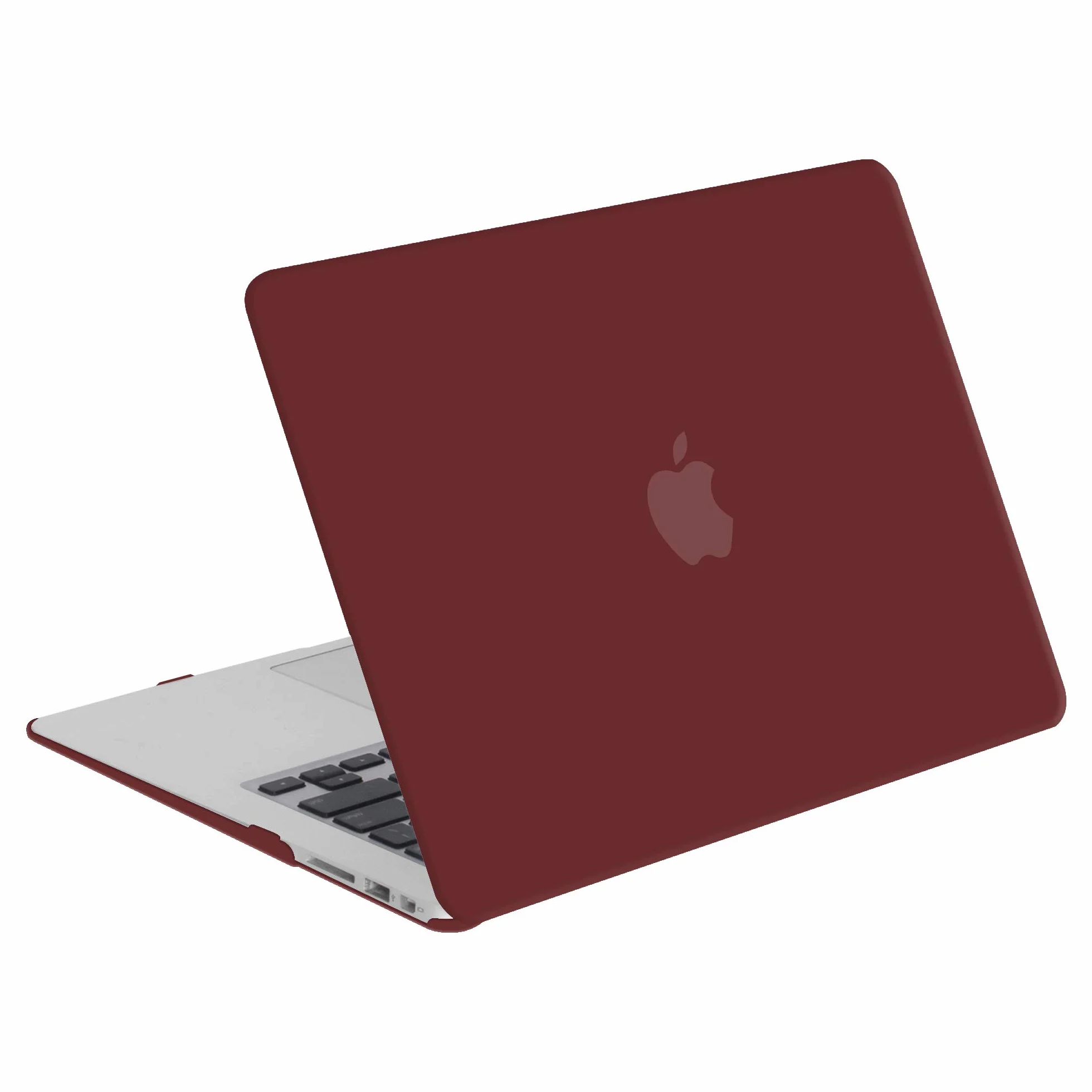 TECOOL Etui kompatybilne ze starym MacBook Air 13 cali 2010-2017 (A1466 1369), smukłe plastikowe ochronne z twardą skorupą, bordowy czerwony