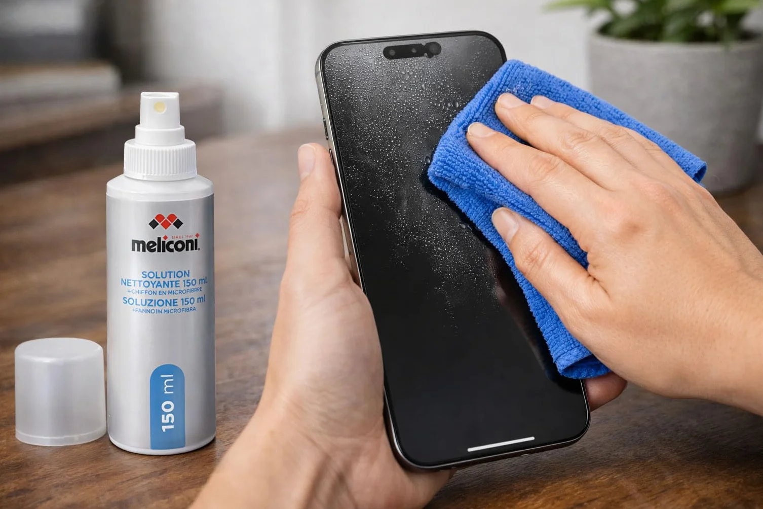 MELICONI Roztwór do czyszczenia C-150 150 ml ze ściereczką z mikrofibry do ekranów LCD plazmy
