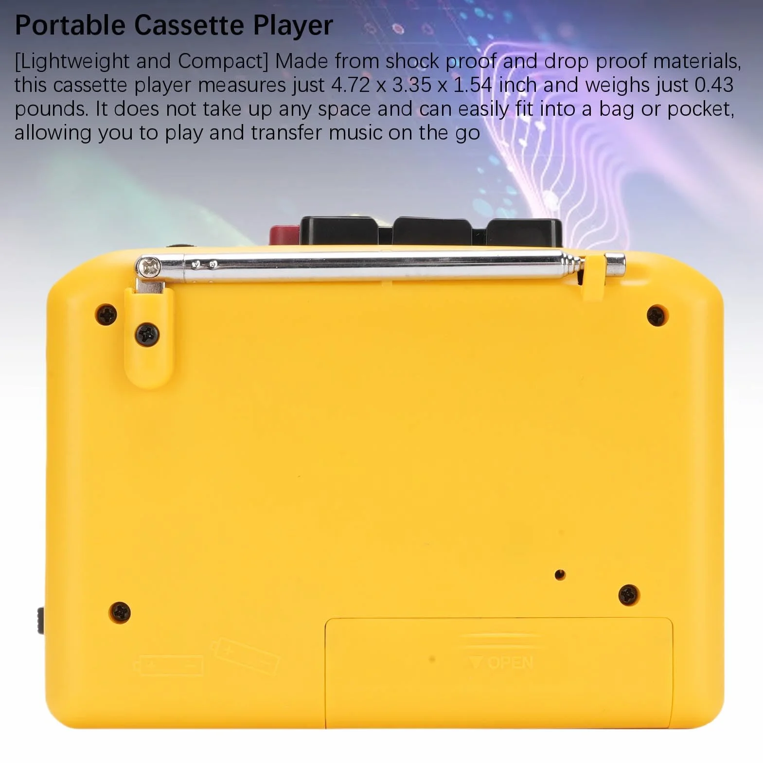 Retro Bluetooth Cassette Player & Recorder Portable z Radiem AM/FM, Wbudowany Głośnik, Gniazdo Mikrofonowe i Słuchawkowe, Zabytkowe Odtwarzacz w Stylu dla Miłośników Muzyki,